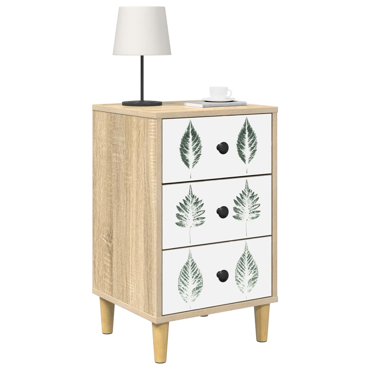 Nattbordskap HANAU Sonoma eik 36 x 33 x 60 cm Konstruert tre