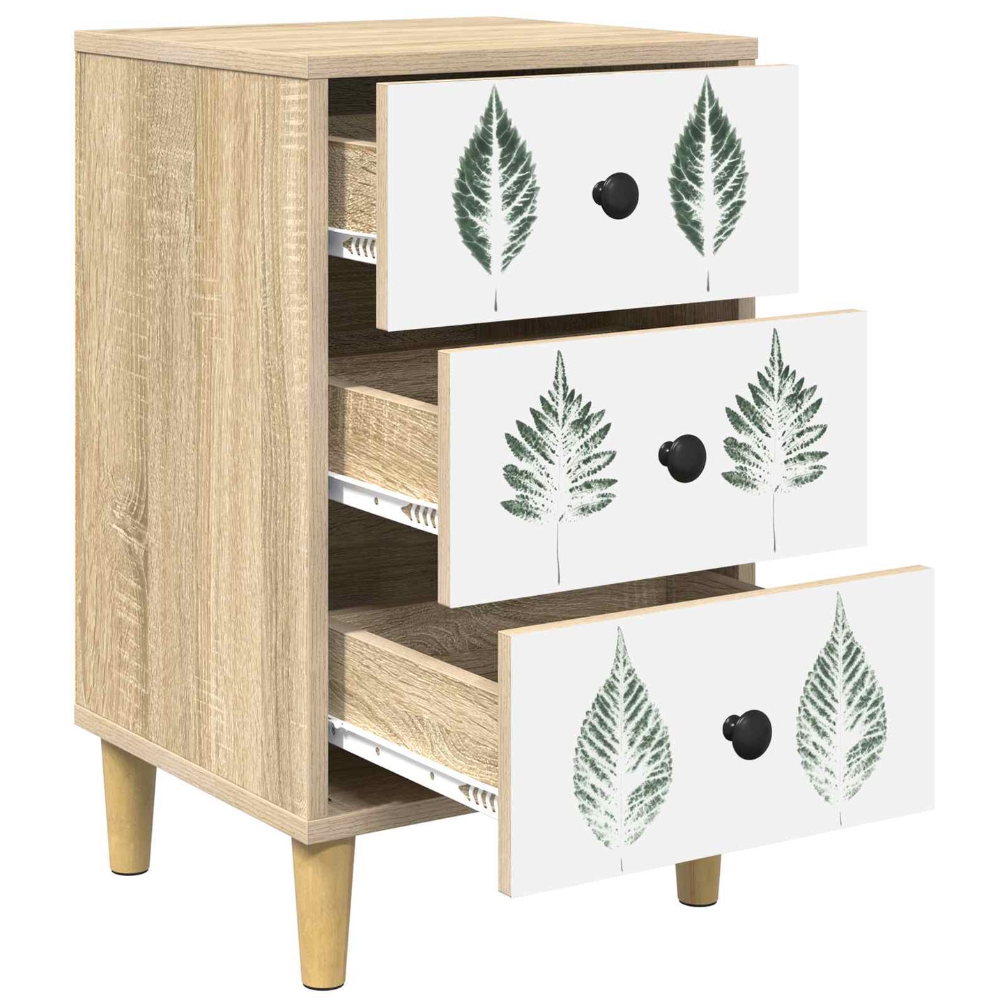 Nattbordskap HANAU 2 stk. Sonoma eik 36 x 33 x 60 cm