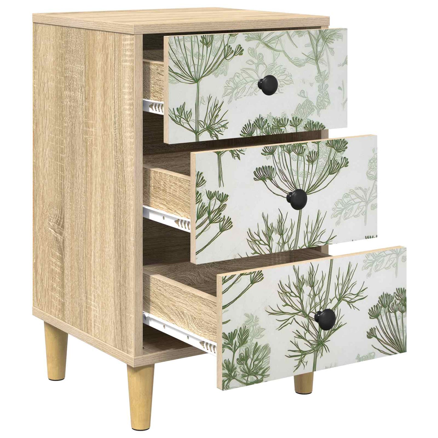 Nattbordskap GOTHA 2 stk. Sonoma eik 36 x 33 x 60 cm