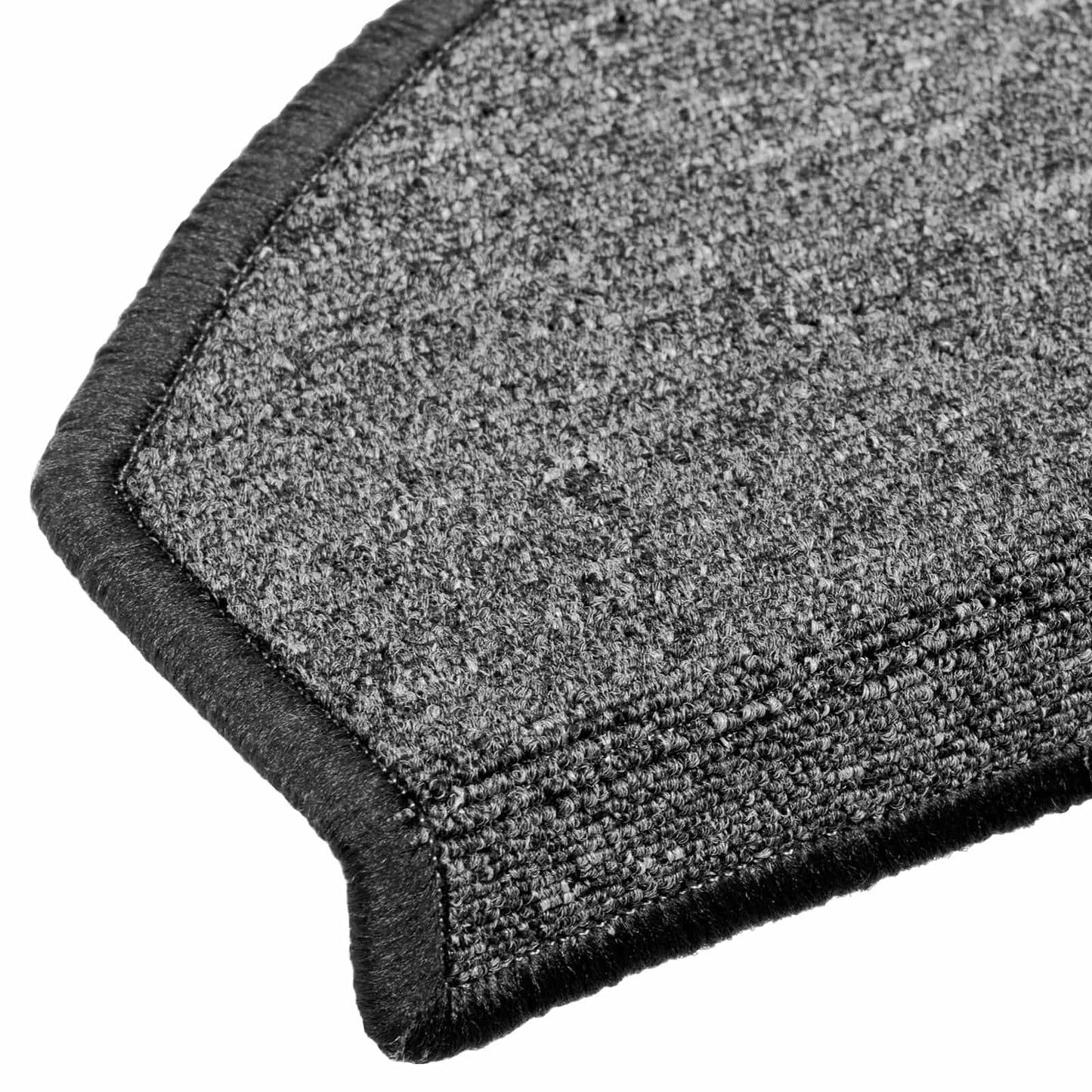 Selvlimende trappematter 15 pcs Mørkegrå 80 x 24,5 x 3,5 cm