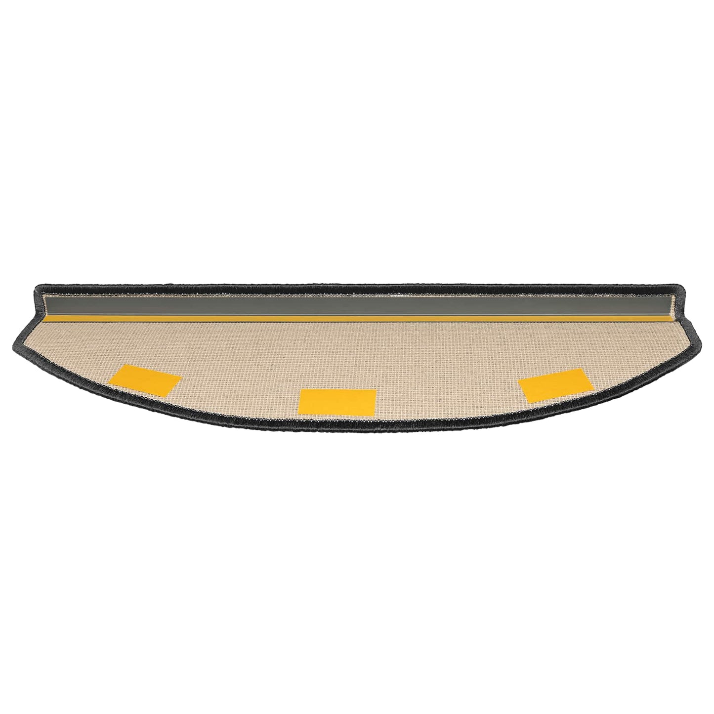 Selvlimende trappematter 15 pcs Mørkegrå 80 x 24,5 x 3,5 cm
