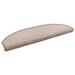 Selvlimende trappematter 15 pcs Lys Brun 80 x 24,5 x 3,5 cm