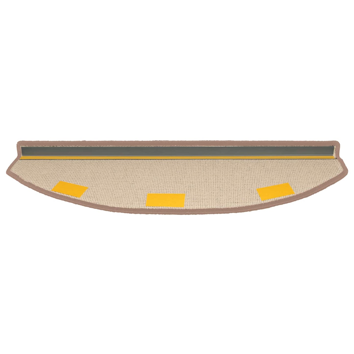 Selvlimende trappematter 15 pcs Lys Brun 80 x 24,5 x 3,5 cm