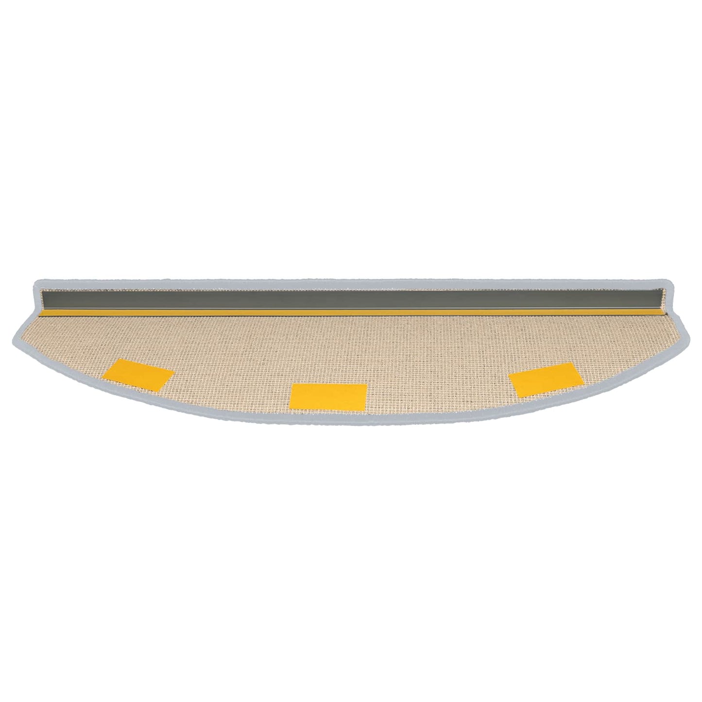 Selvlimende trappematter 15 pcs Lysegrå 80 x 24,5 x 3,5 cm