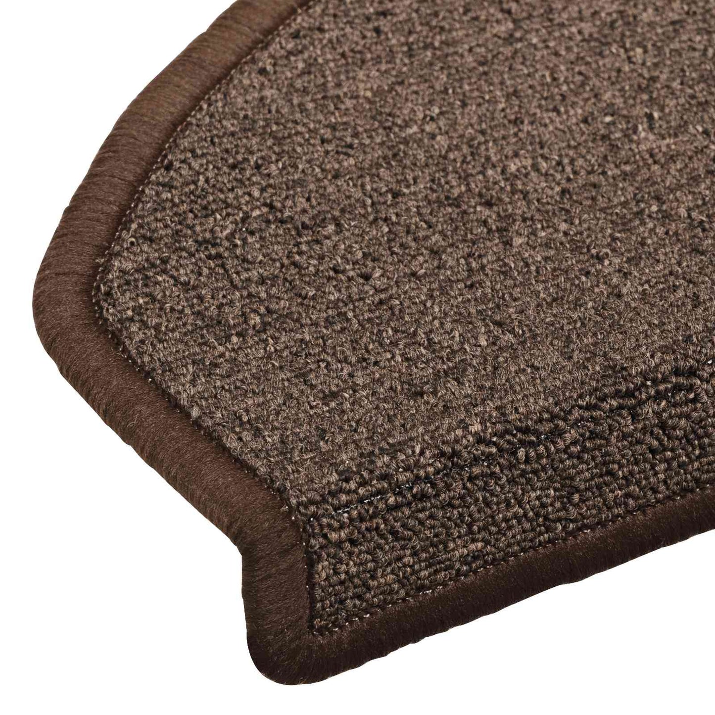 Selvlimende trappematter 15 pcs Kaffebrun 80 x 24,5 x 3,5 cm