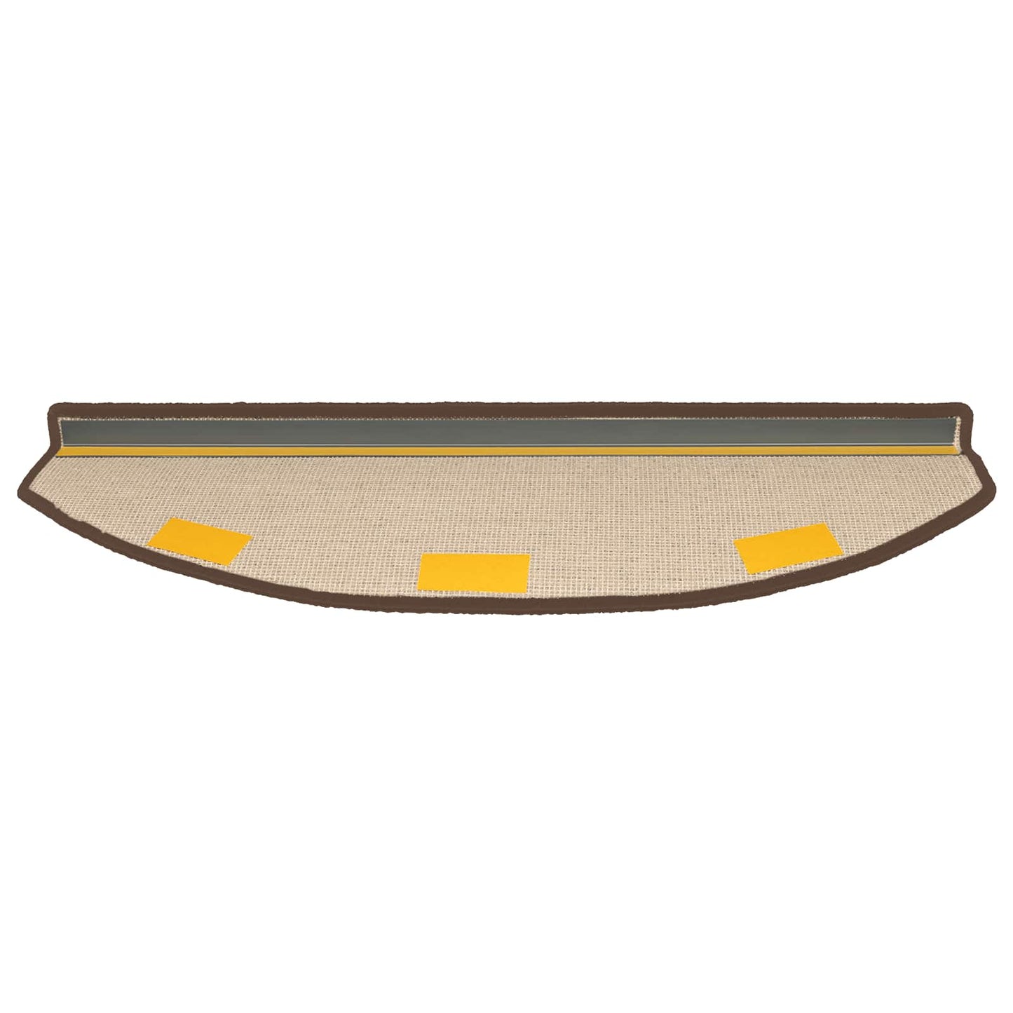 Selvlimende trappematter 15 pcs Kaffebrun 80 x 24,5 x 3,5 cm