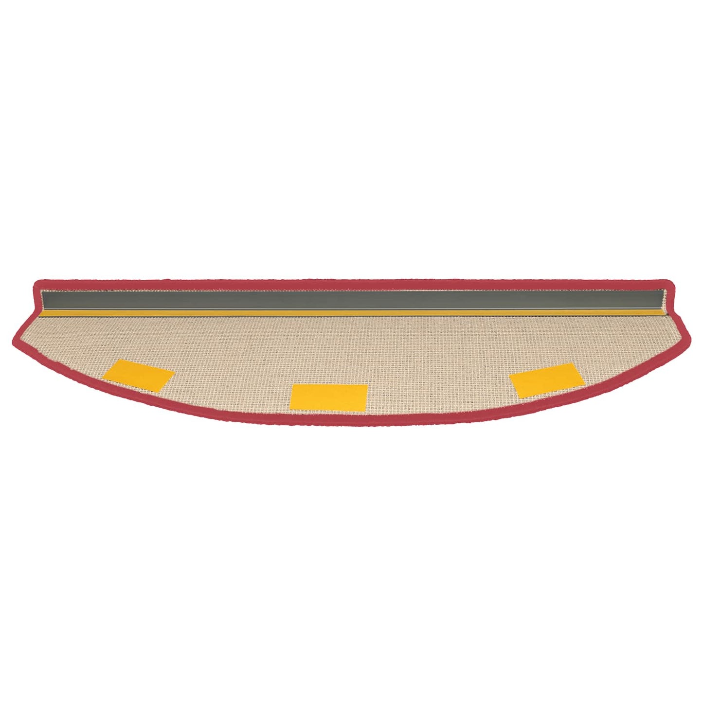 Selvlimende trappematter 15 pcs Rød 80 x 24,5 x 3,5 cm