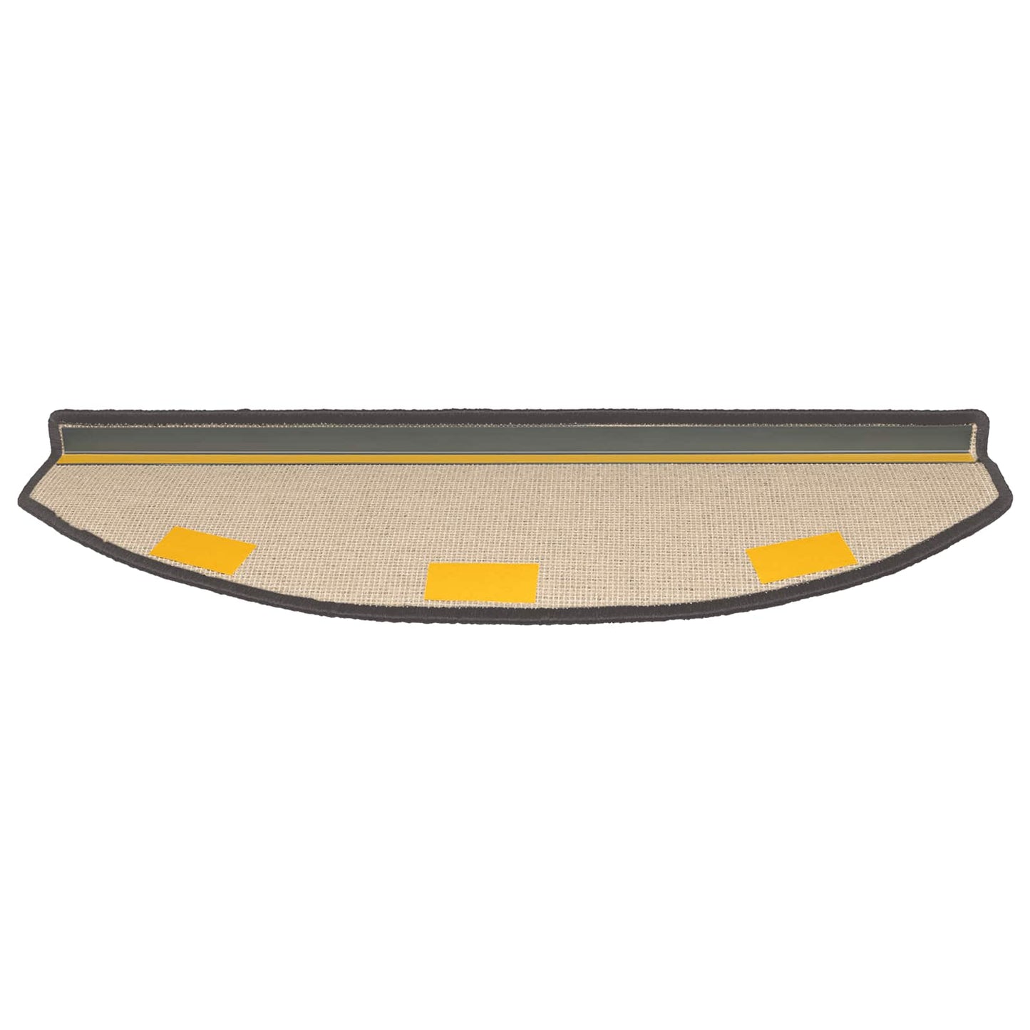 Selvlimende trappematter 15 pcs Mørkegrå 80 x 24,5 x 3,5 cm