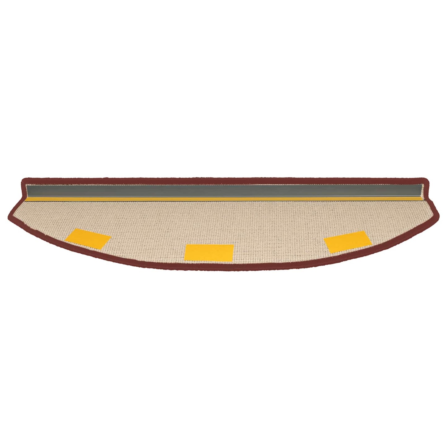 Selvlimende trappematter 15 pcs Bordeaux Rød 80 x 24,5 x 3,5 cm