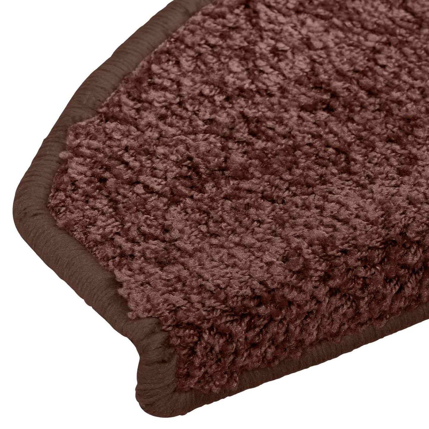 Selvlimende trappematter 15 pcs Brun 80 x 24,5 x 3,5 cm