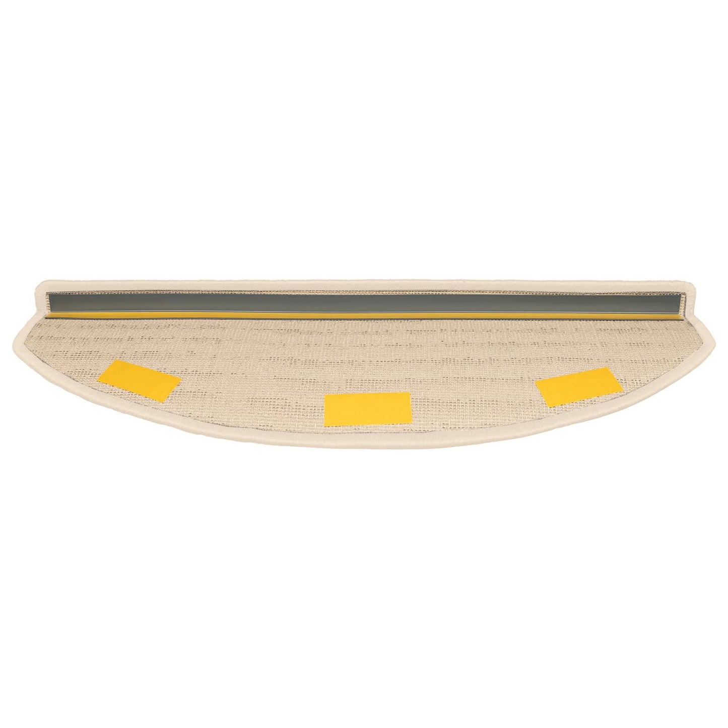 Selvlimende trappematter 15 pcs Hvit 80 x 24,5 x 3,5 cm