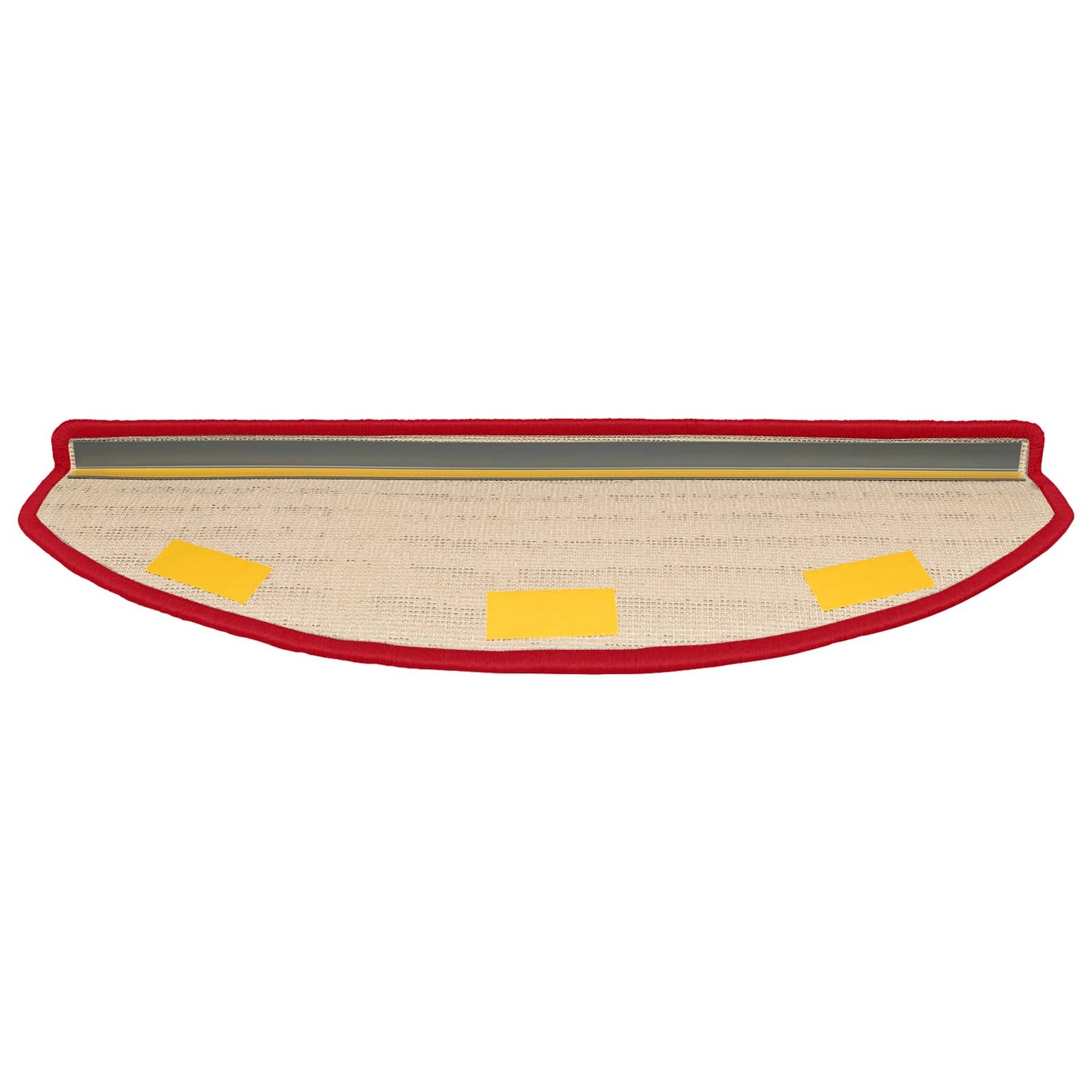 Selvlimende trappematter 15 pcs Rød 80 x 24,5 x 3,5 cm