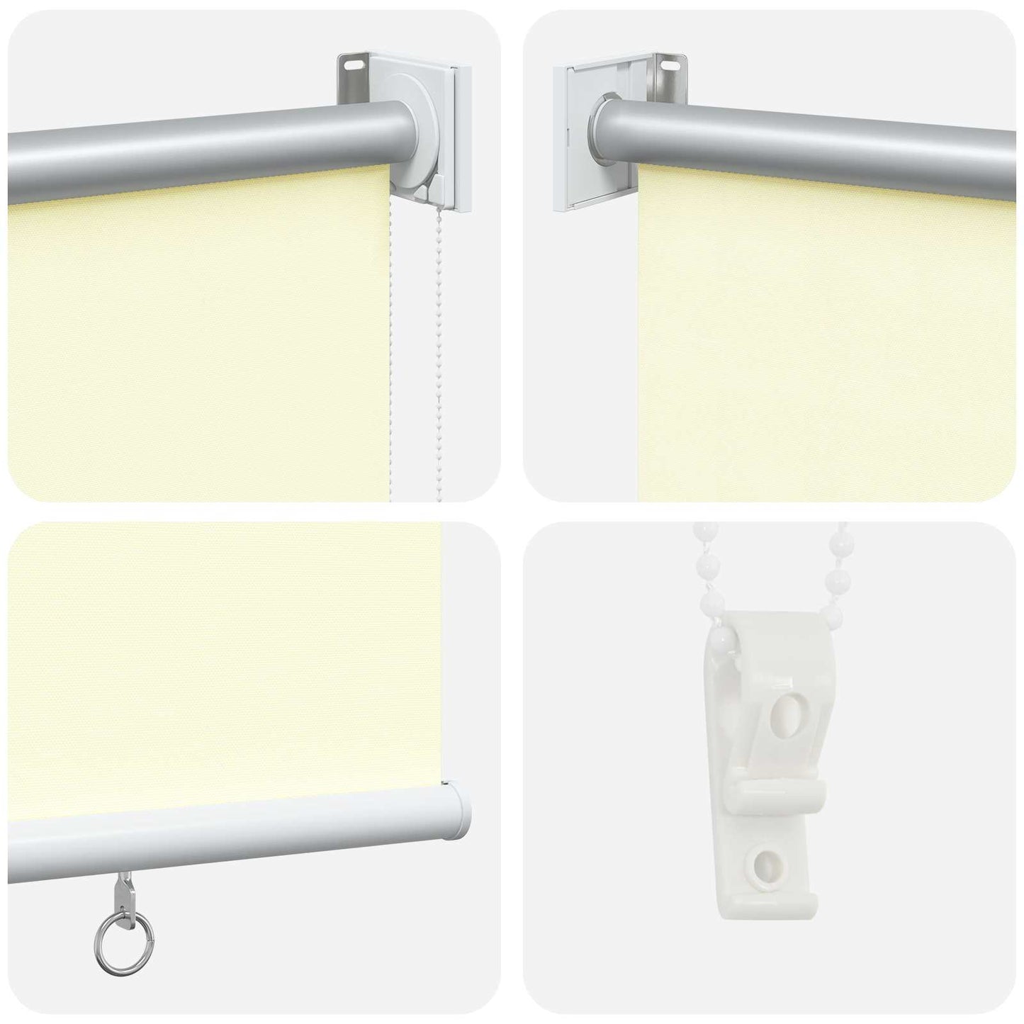 Rullegardin UV-beskyttelse Krem 100 x 140 cm Polyester