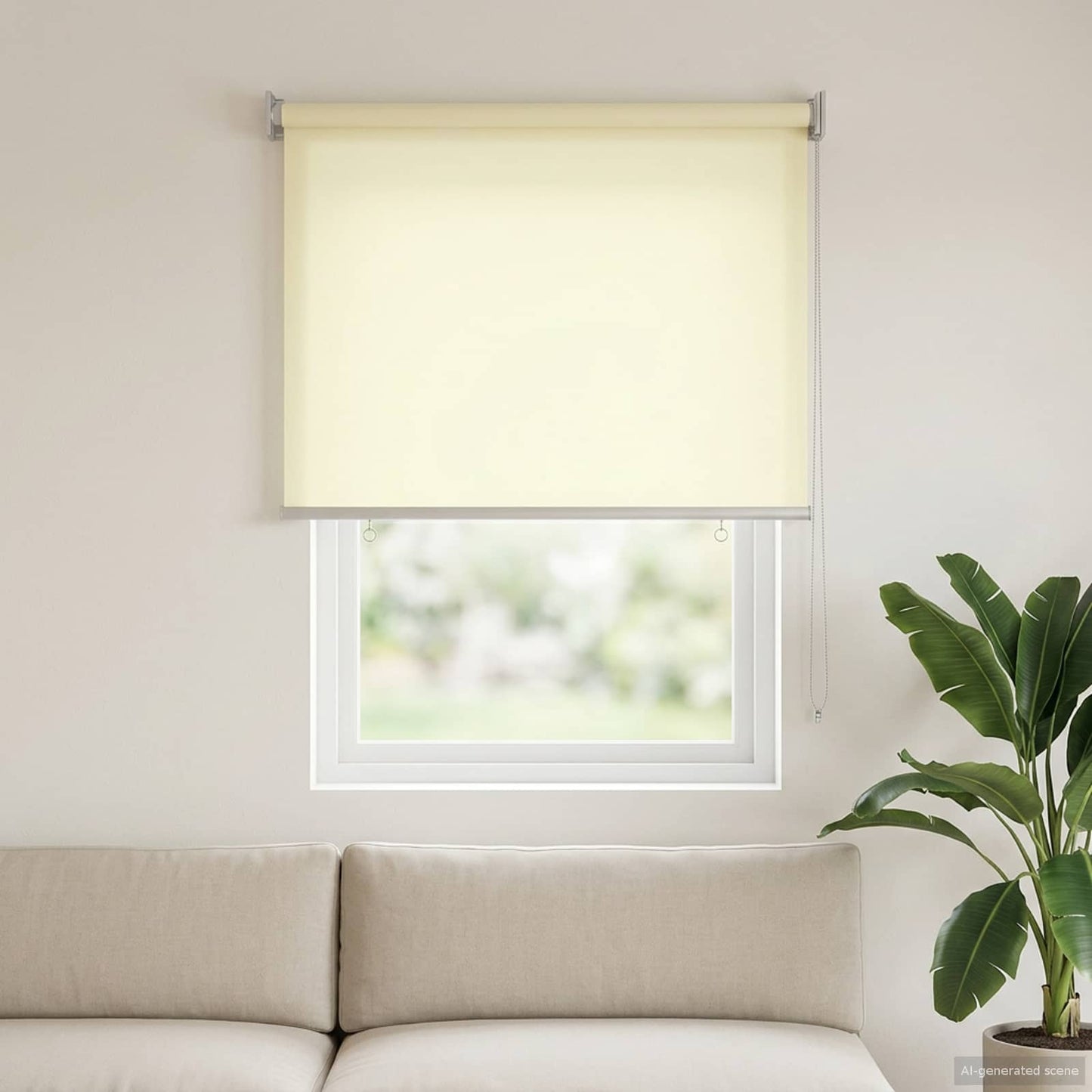 Rullegardin UV-beskyttelse Krem 100 x 140 cm Polyester
