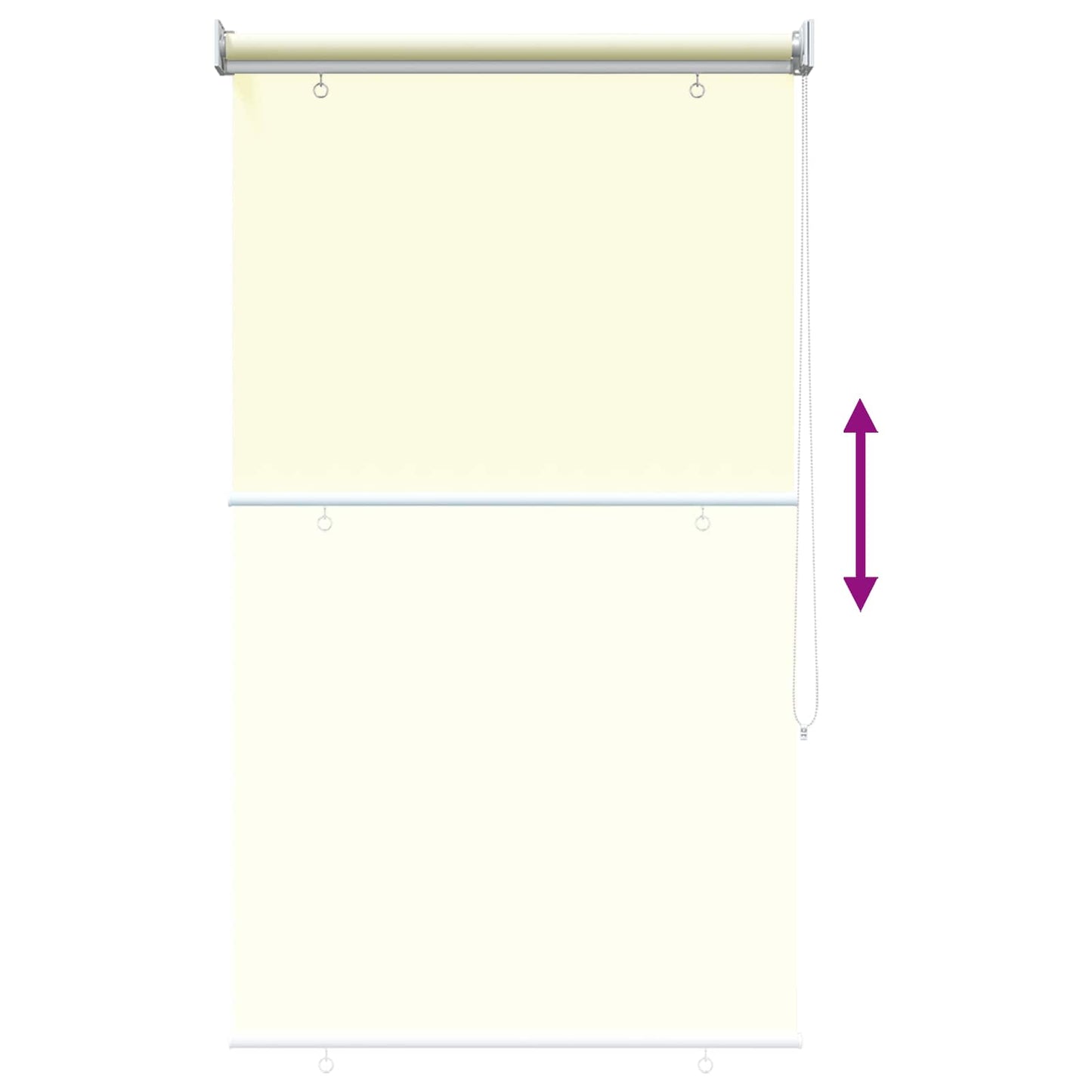 Rullegardin UV-beskyttelse Krem 100 x 140 cm Polyester