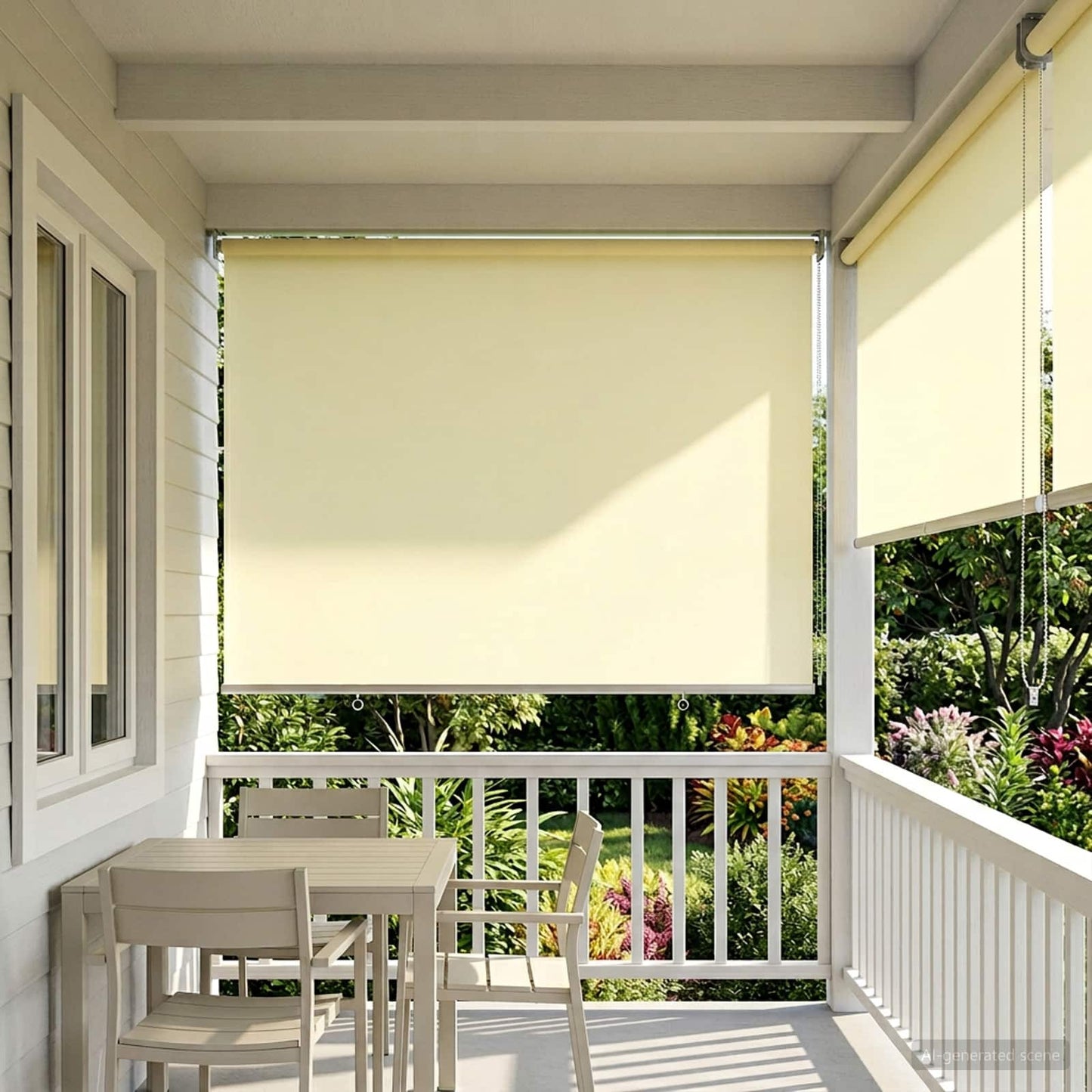 Rullegardin UV-beskyttelse Krem 180 x 140 cm Polyester