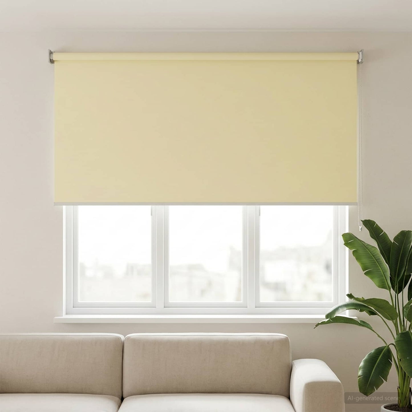Rullegardin UV-beskyttelse Krem 200 x 140 cm Polyester