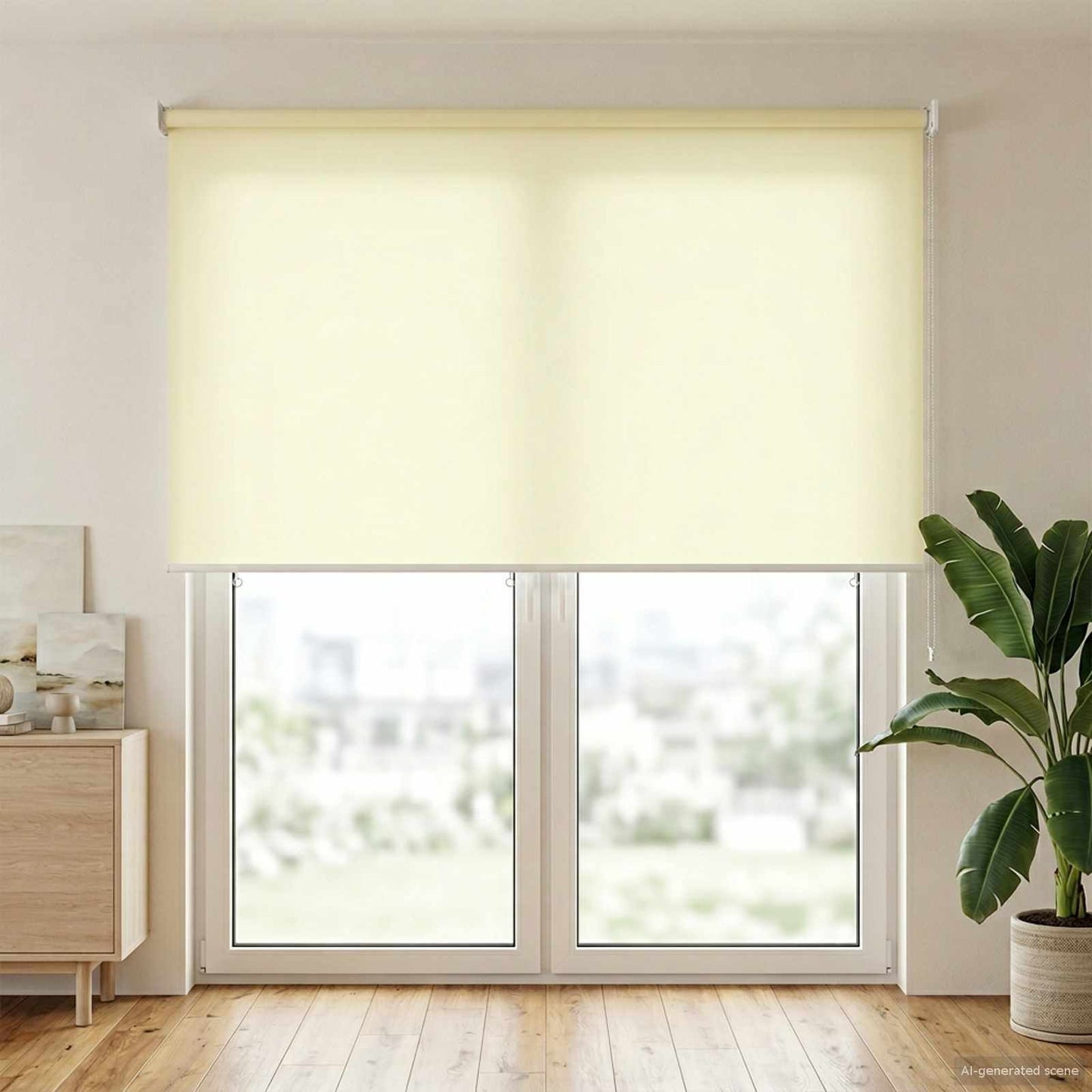 Rullegardin UV-beskyttelse Krem 160 x 230 cm Polyester