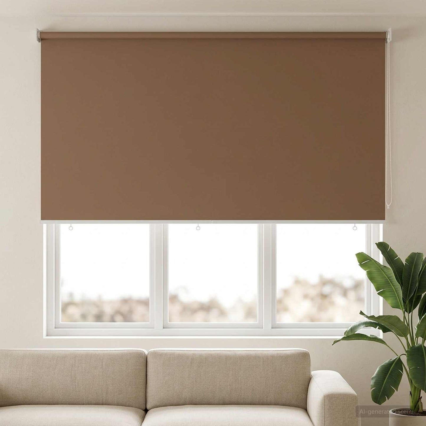 Rullegardin UV-beskyttelse Gråbrun 160 x 140 cm Polyester