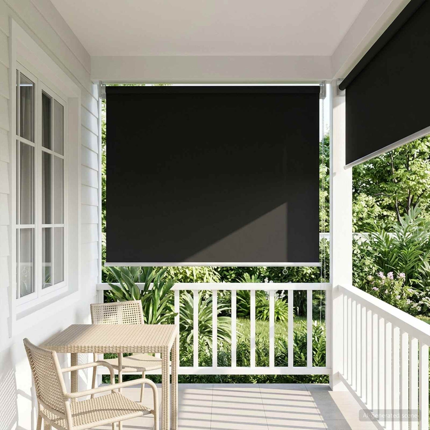 Rullegardin UV-beskyttelse Antrasitt 60 x 140 cm Polyester
