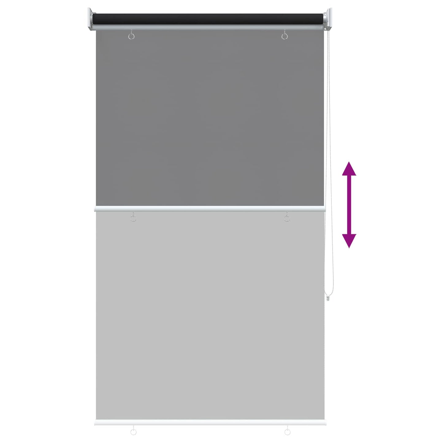 Rullegardin UV-beskyttelse Antrasitt 60 x 140 cm Polyester