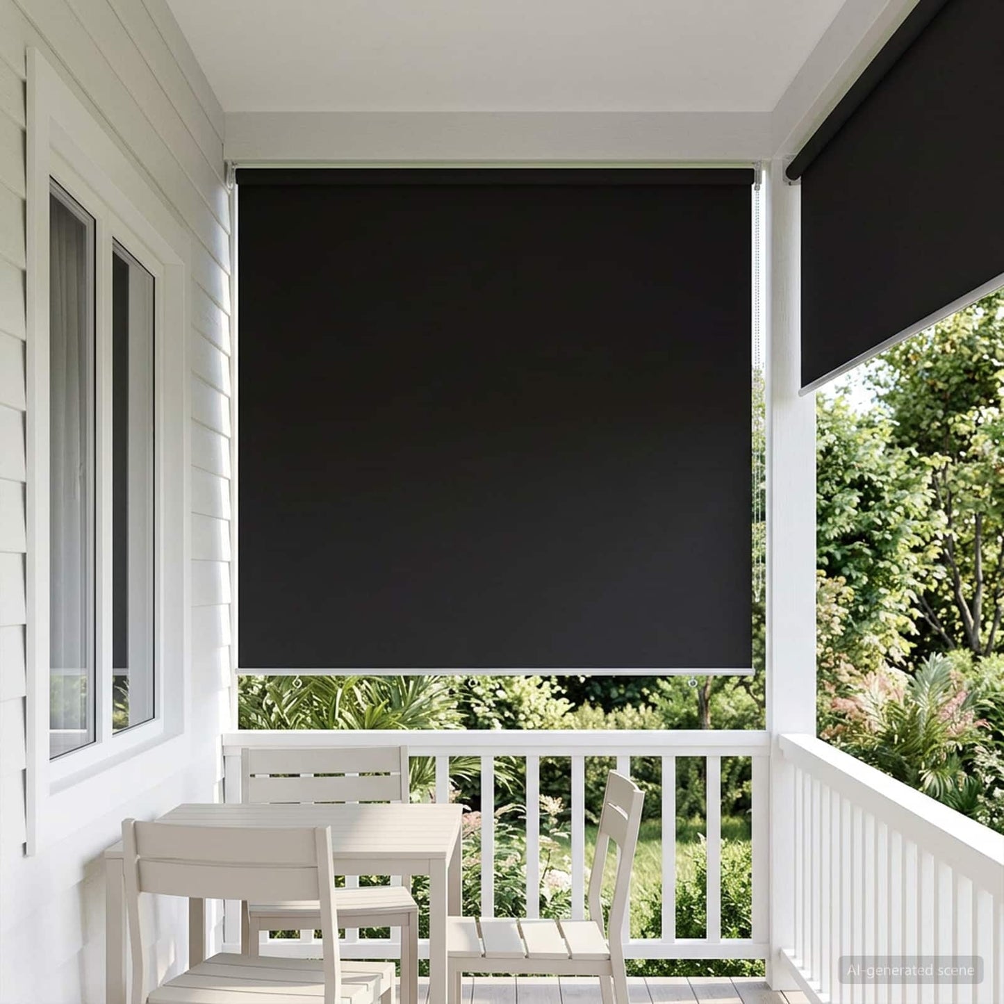 Rullegardin UV-beskyttelse Antrasitt 160 x 140 cm Polyester