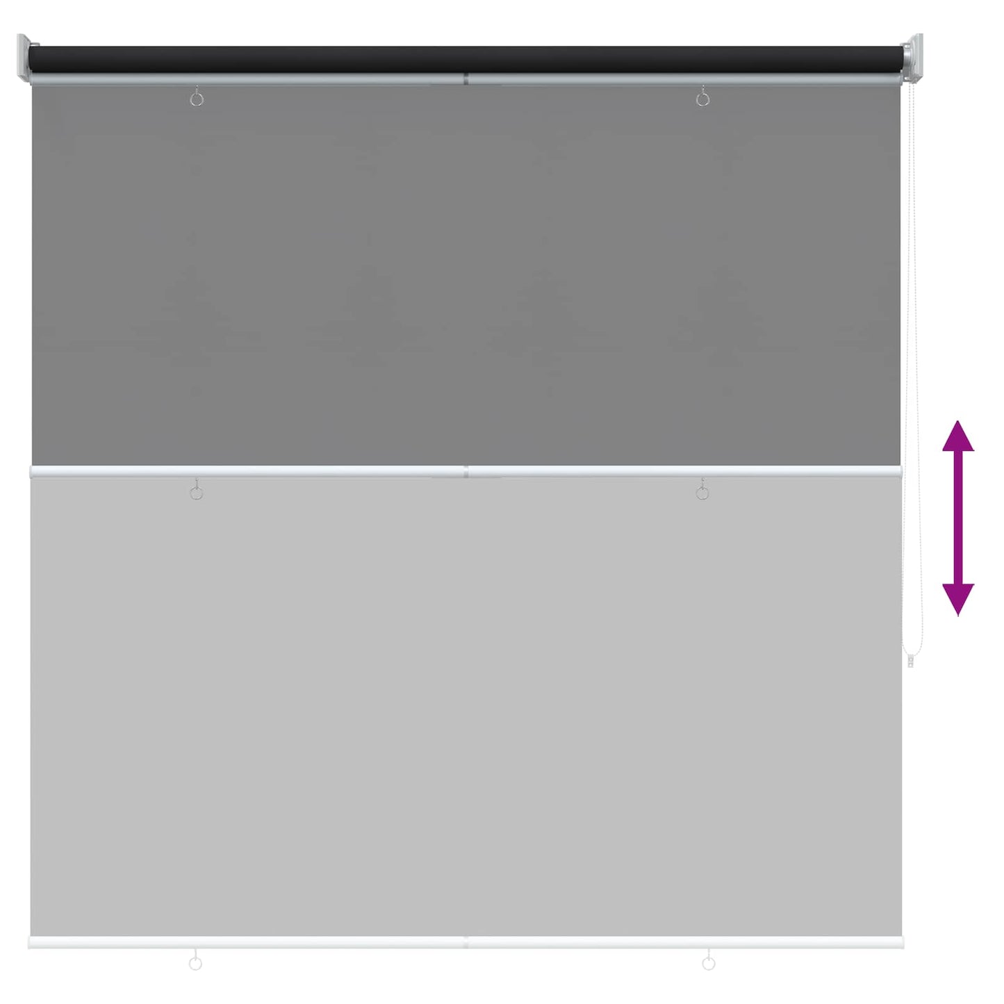 Rullegardin UV-beskyttelse Antrasitt 120 x 230 cm Polyester