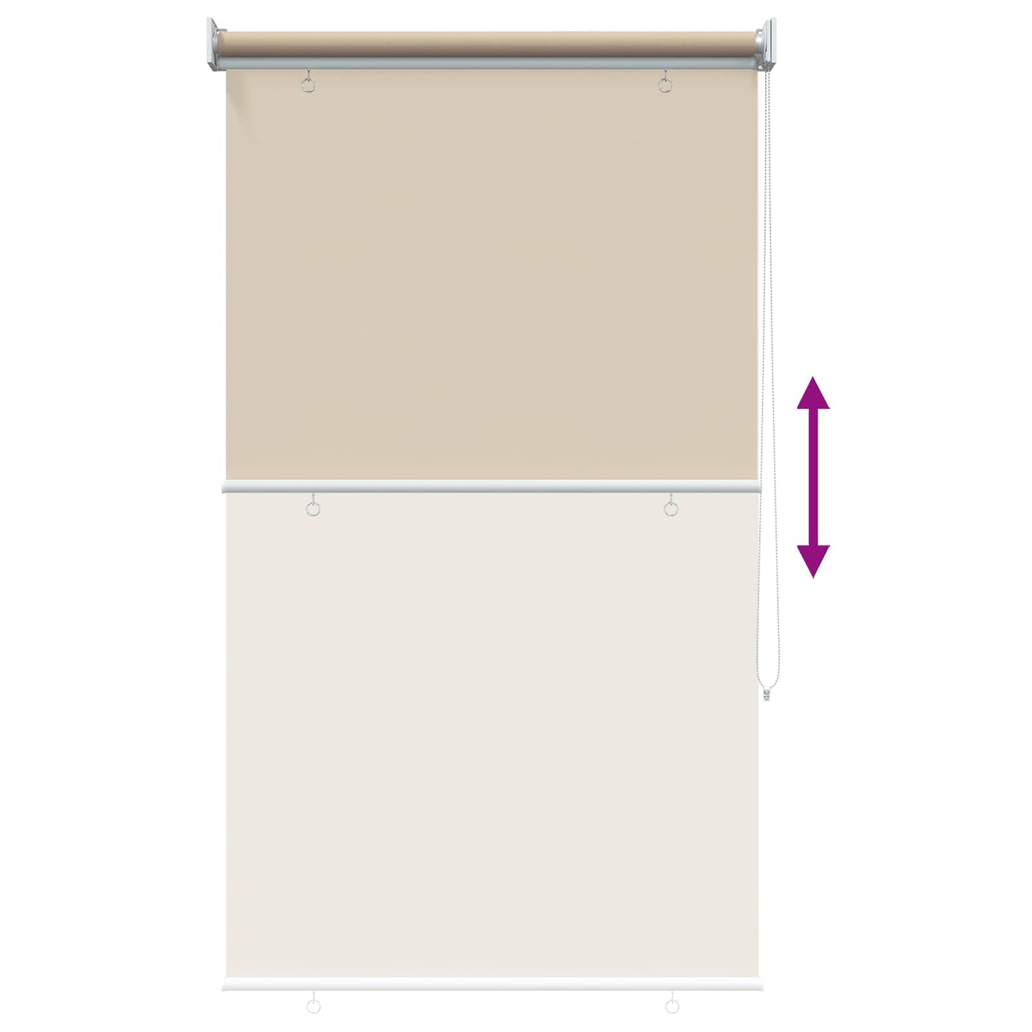 Rullegardin UV-beskyttelse Beige 80 x 230 cm Polyester