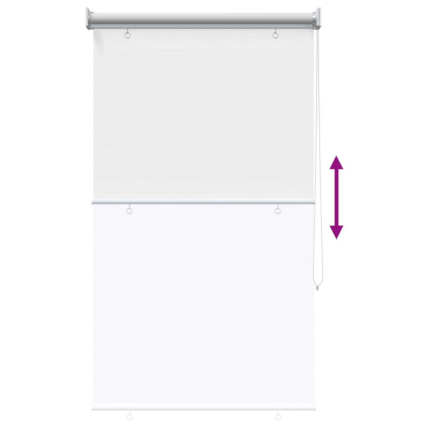 Rullegardin UV-beskyttelse Hvit 100 x 140 cm Polyester