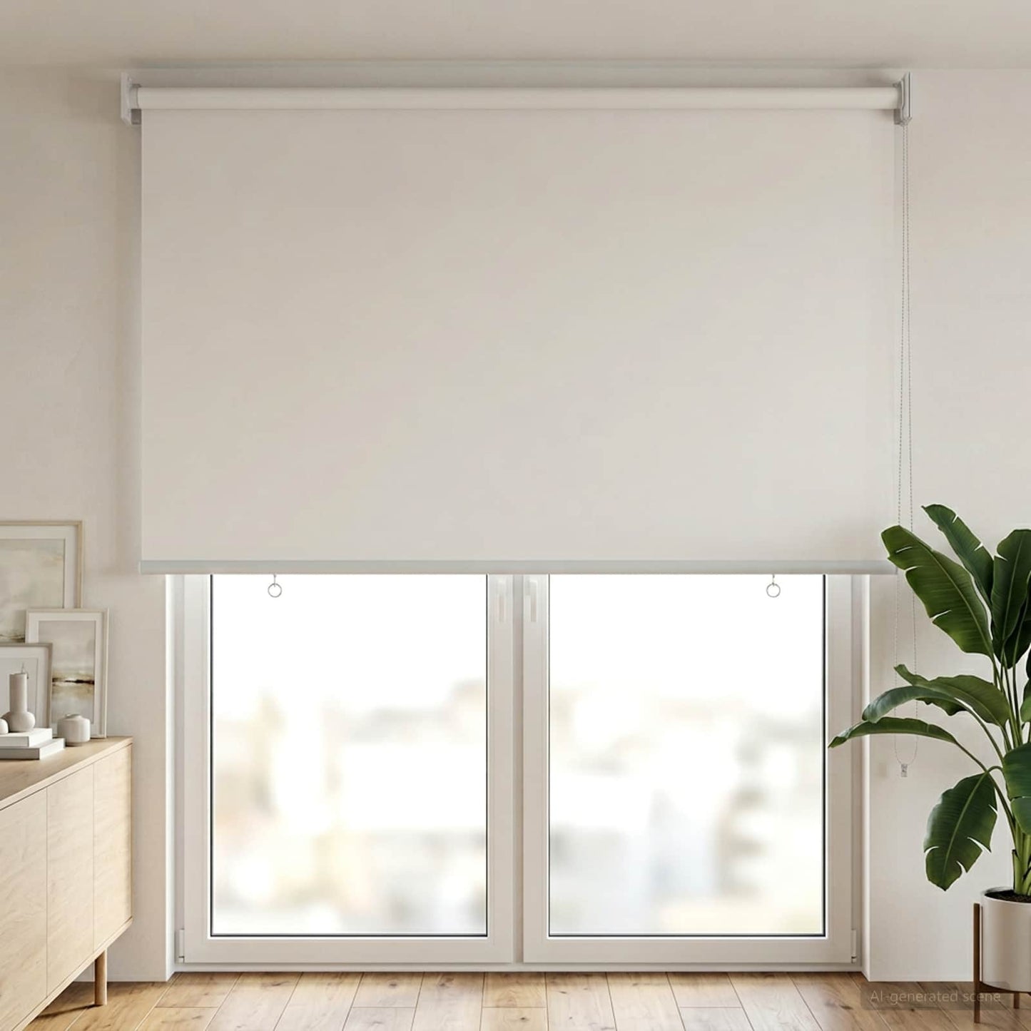 Rullegardin UV-beskyttelse Hvit 60 x 230 cm Polyester