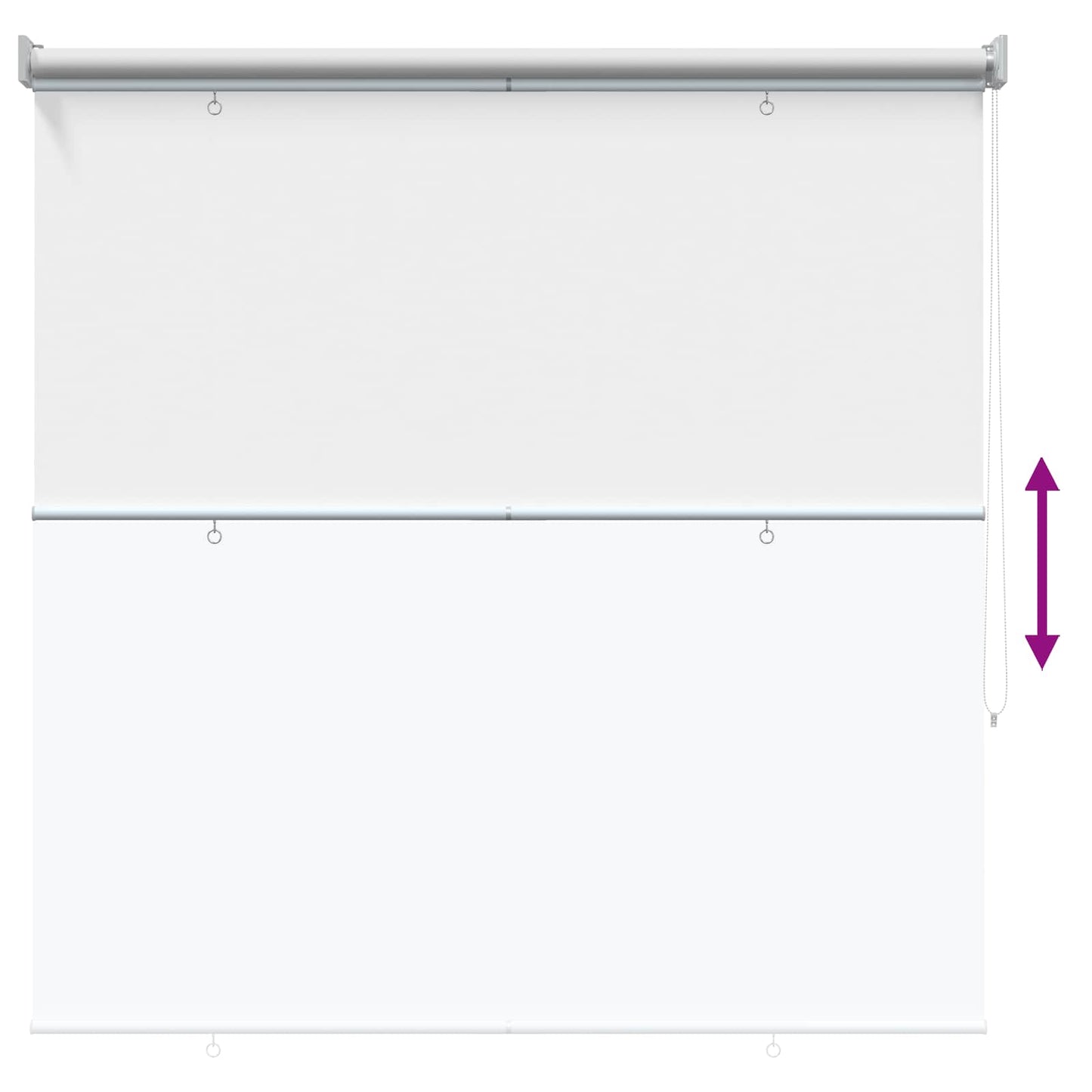Rullegardin UV-beskyttelse Hvit 120 x 230 cm Polyester