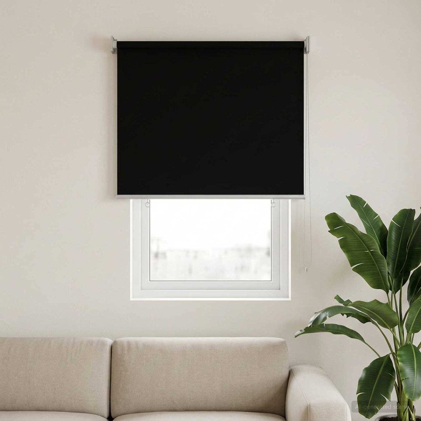Rullegardin UV-beskyttelse Svart 80 x 140 cm Polyester