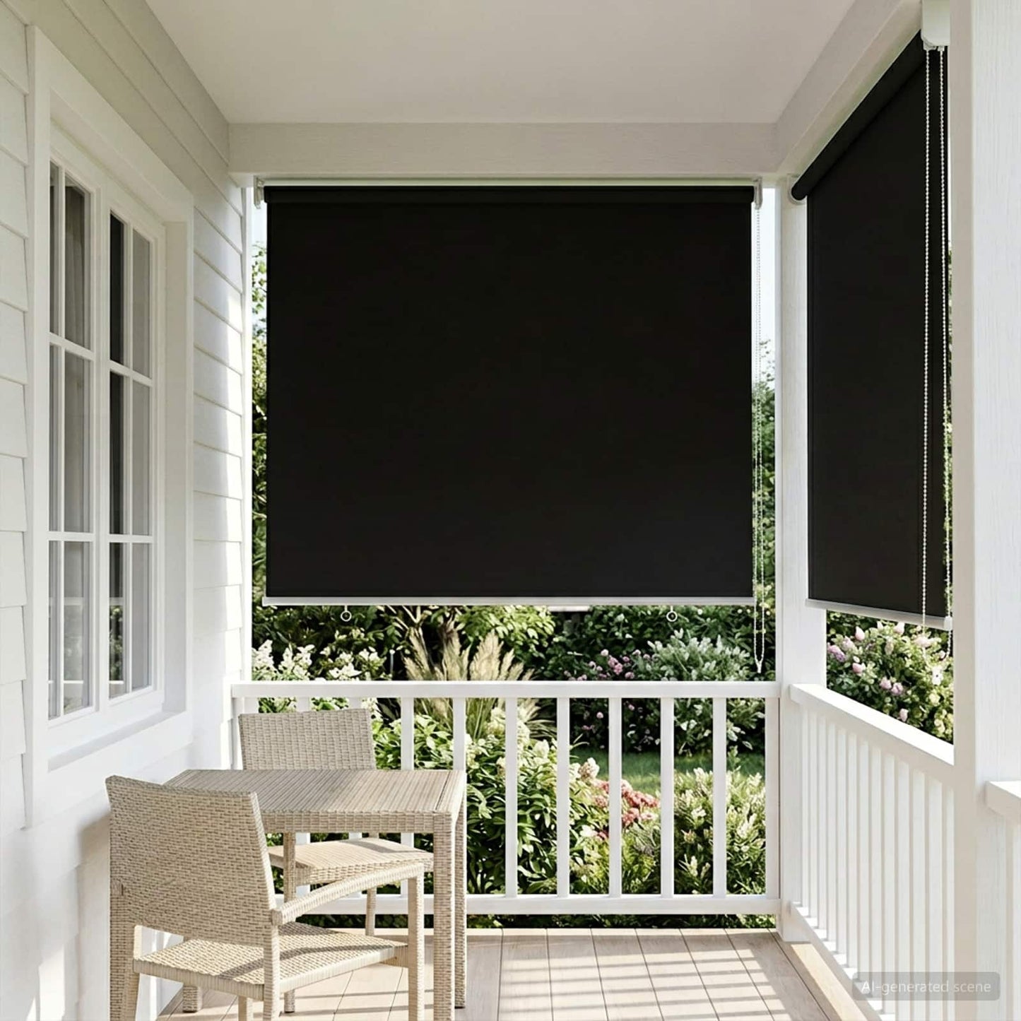 Rullegardin UV-beskyttelse Svart 100 x 140 cm Polyester
