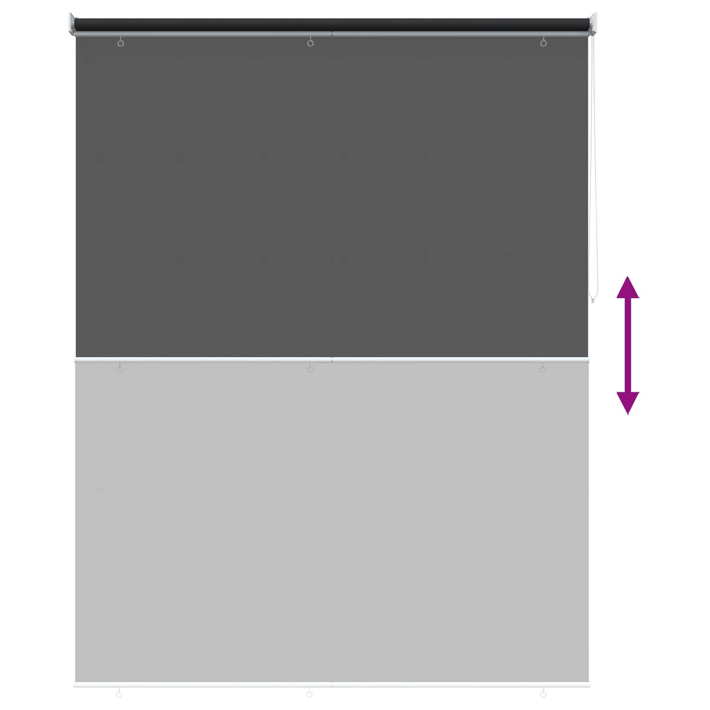 Rullegardin UV-beskyttelse Svart 200 x 140 cm Polyester