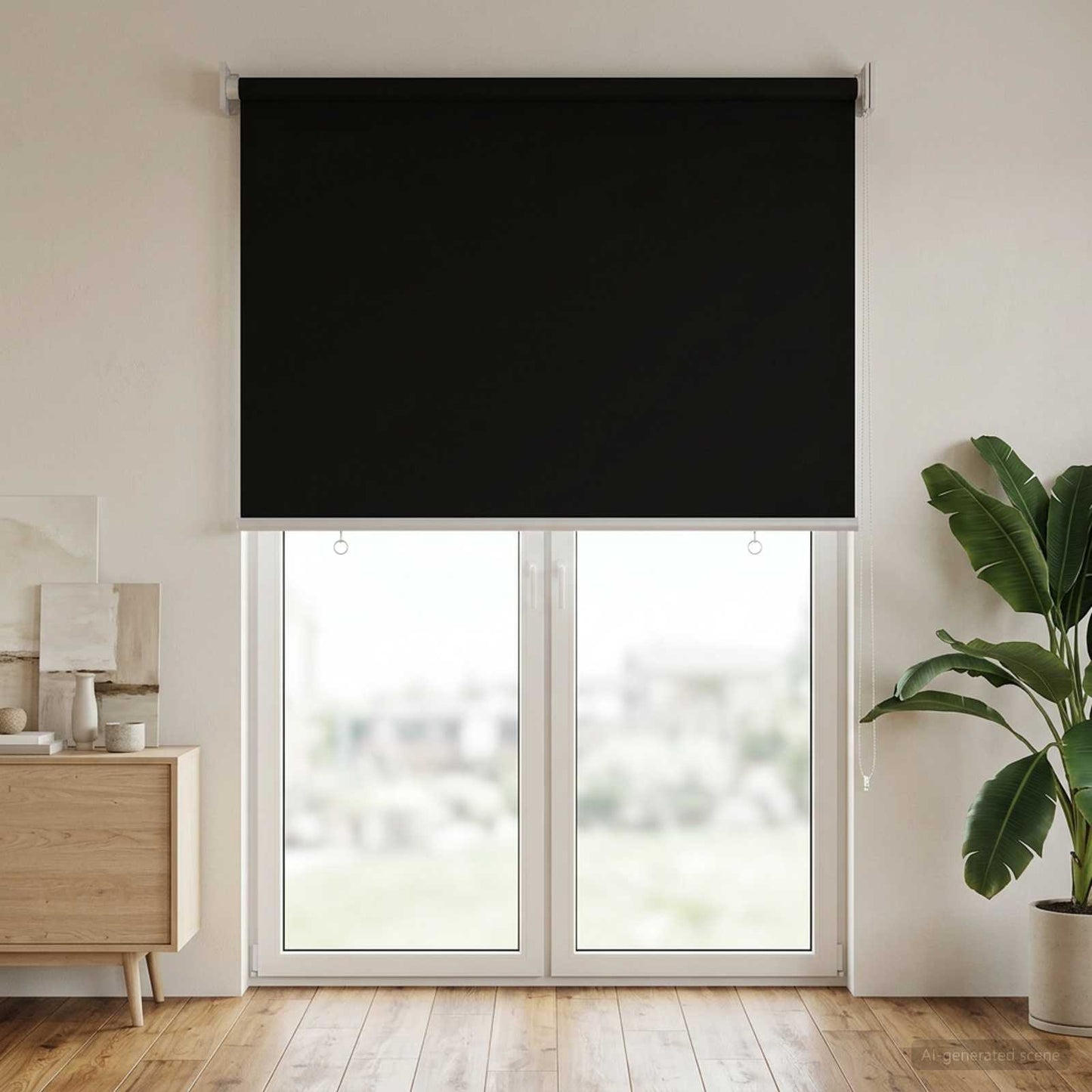 Rullegardin UV-beskyttelse Svart 60 x 230 cm Polyester