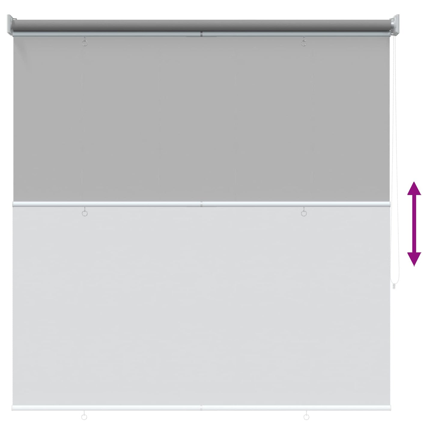 Rullegardin UV-beskyttelse Lysegrå 140 x 140 cm Polyester