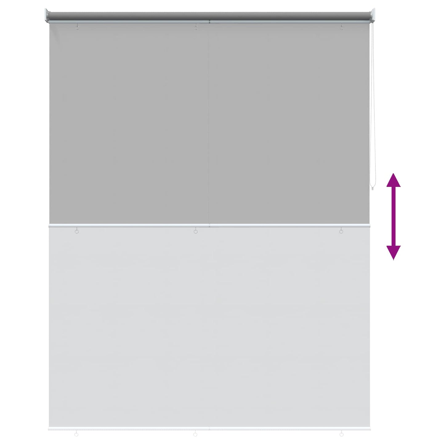 Rullegardin UV-beskyttelse Lysegrå 180 x 230 cm Polyester