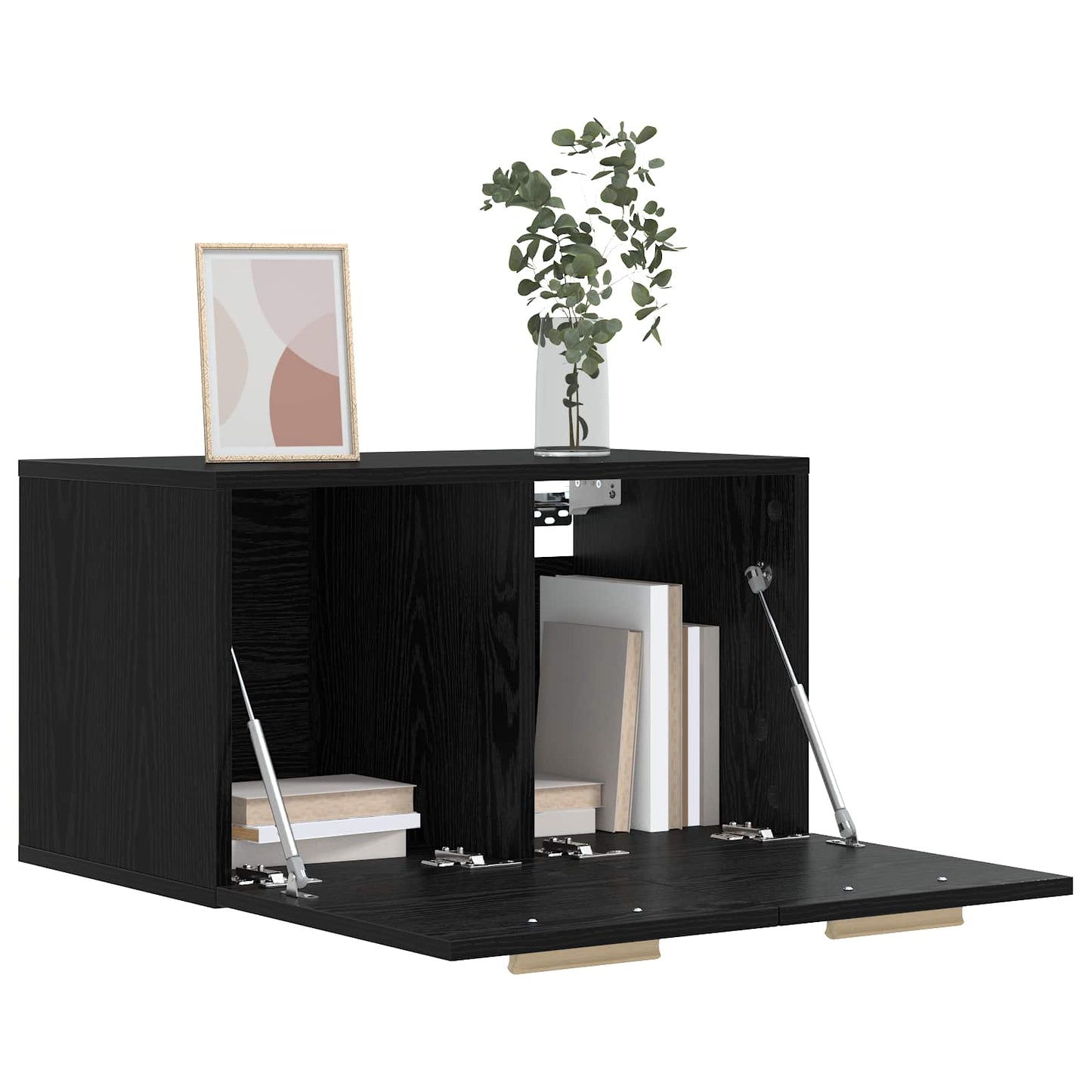 Veggskap Svart eik 60 x 36,5 x 35 cm Konstruert tre