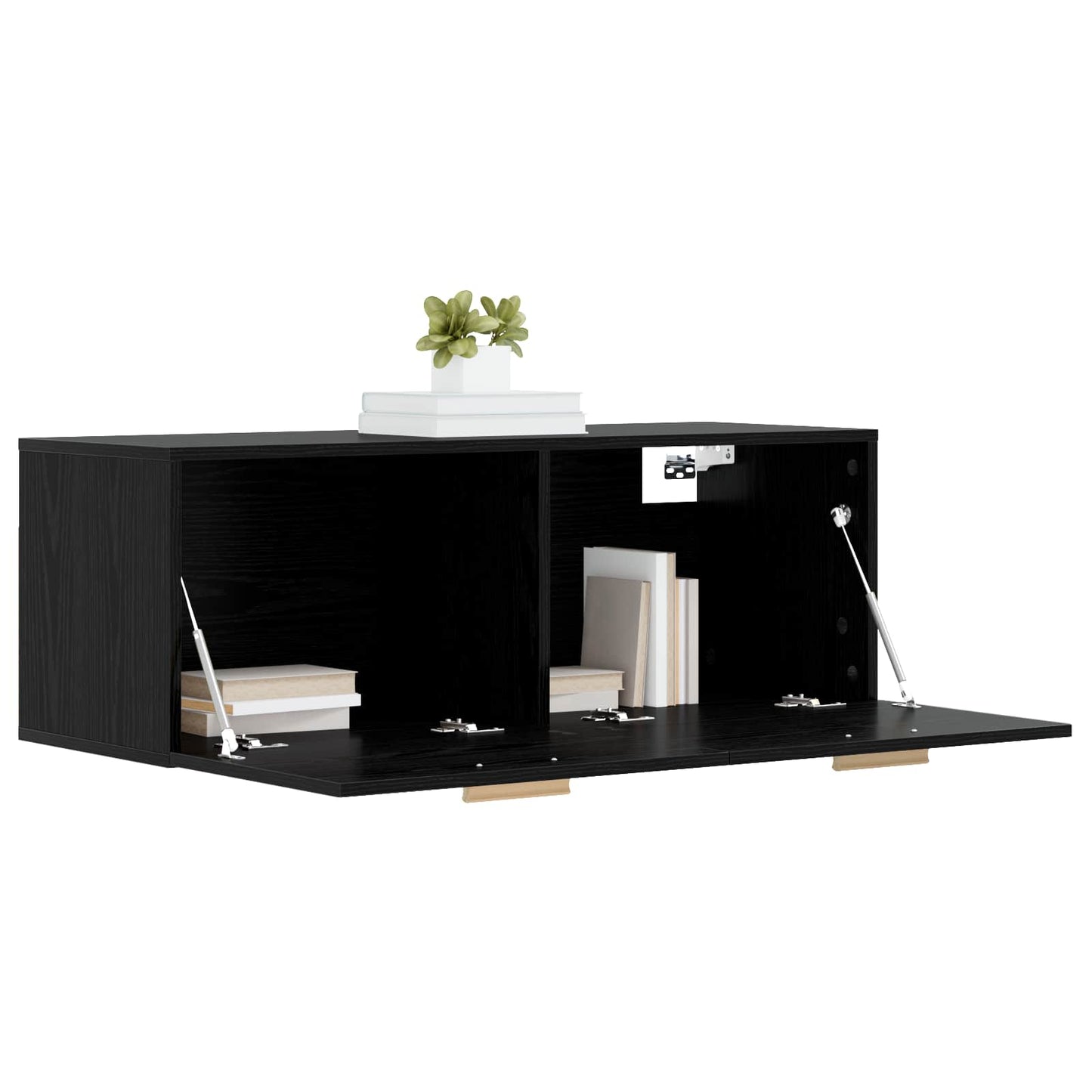 Veggskap Svart eik 100 x 36,5 x 35 cm Konstruert tre