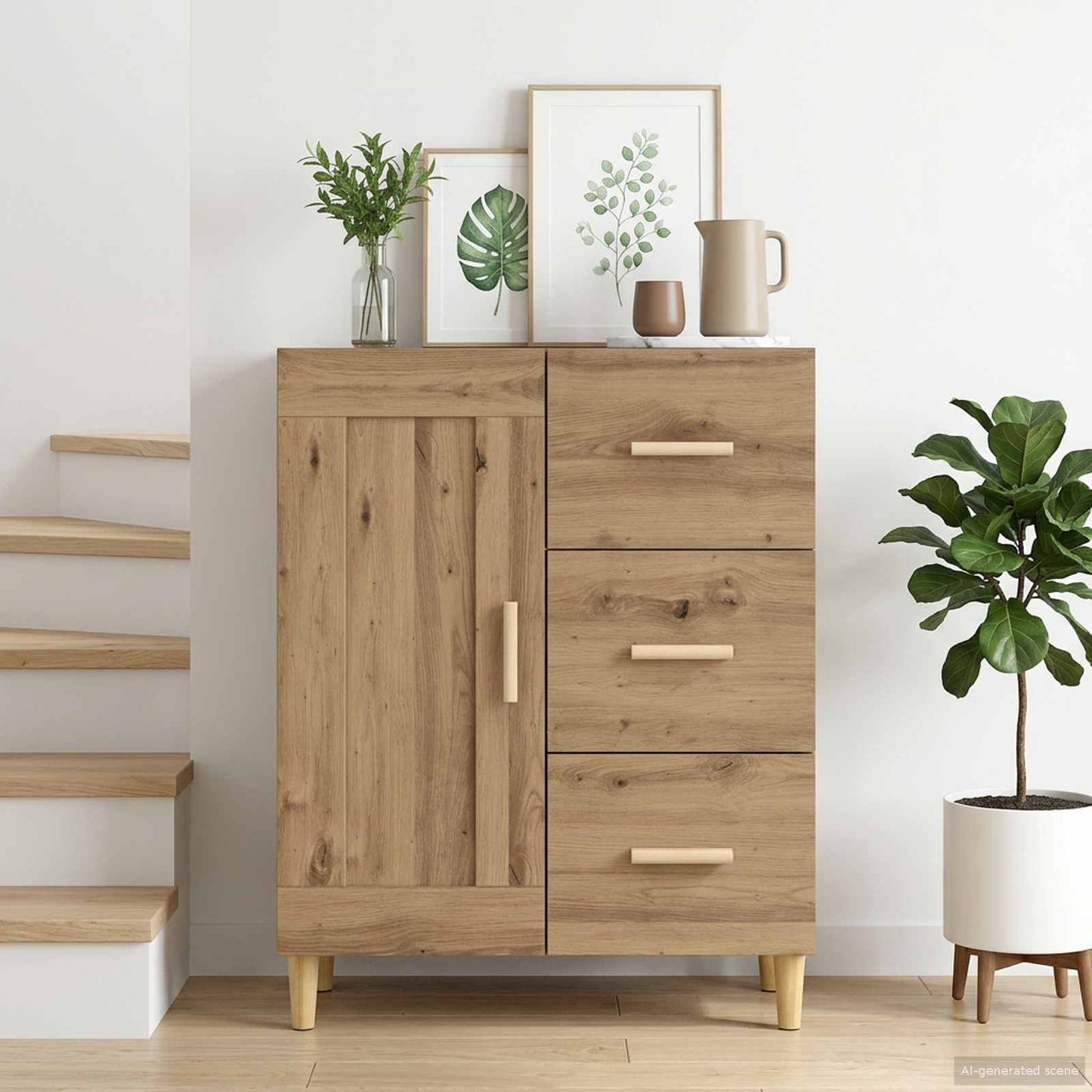 Serviesskap Artisan eik 69,5 x 34 x 90 cm Konstruert tre
