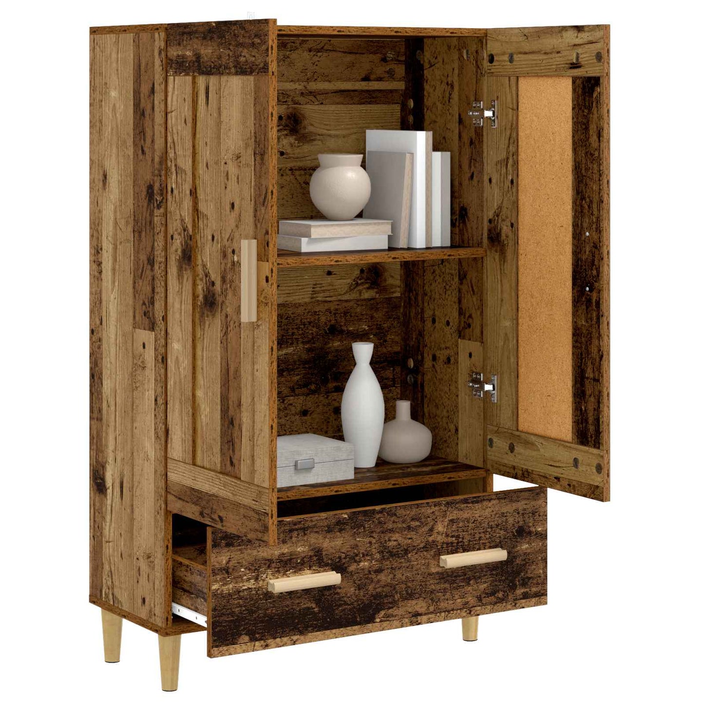 Høyskap Gammelt tre 70 x 31 x 115 cm Konstruert tre