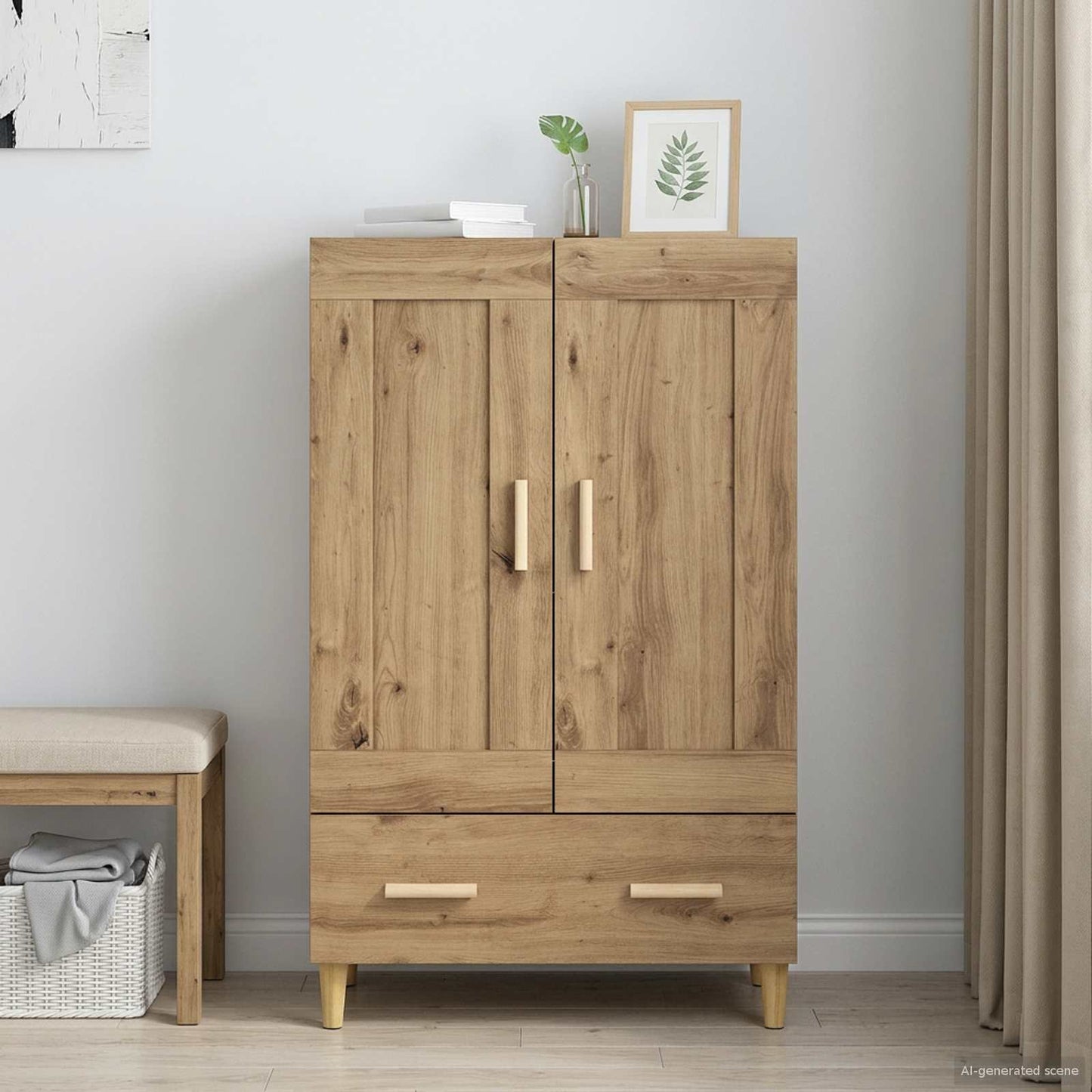 Høyskap Artisan eik 70 x 31 x 115 cm Konstruert tre
