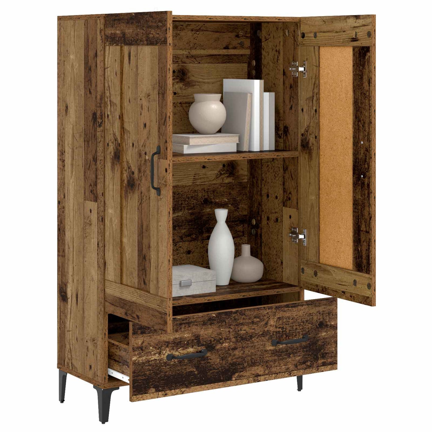 Høyskap Gammelt tre 70 x 31 x 115 cm Konstruert tre