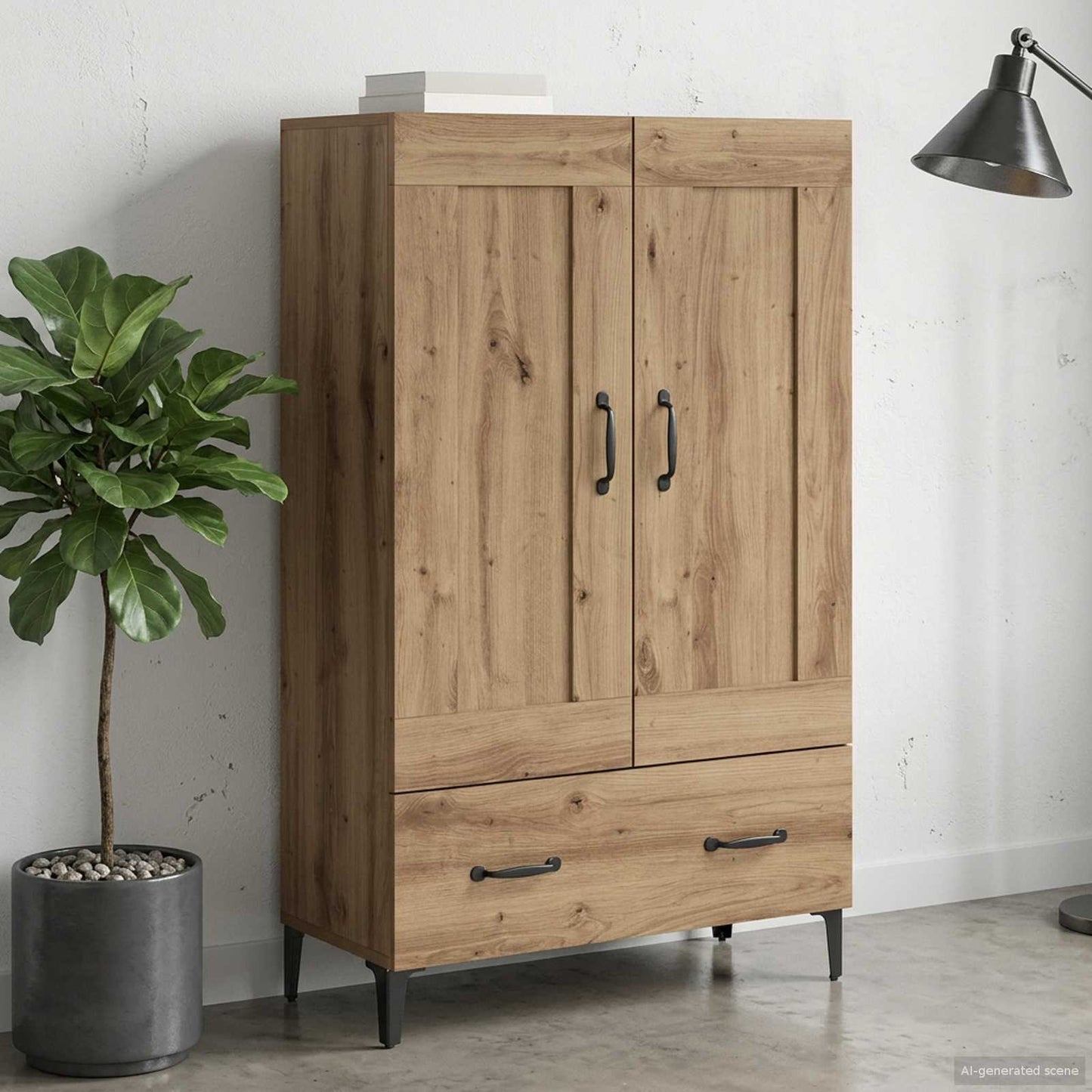 Høyskap Artisan eik 70 x 31 x 115 cm Konstruert tre