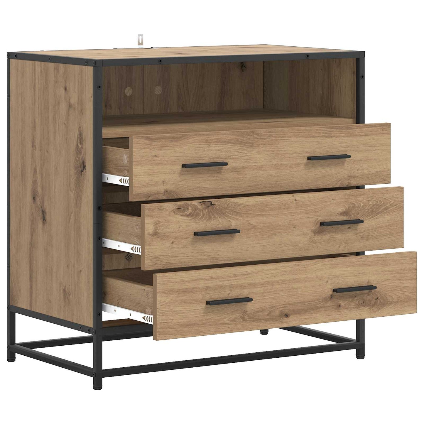 Skuffeskap 3-Skuff Artisan eik 70 x 41 x 70 cm Konstruert tre
