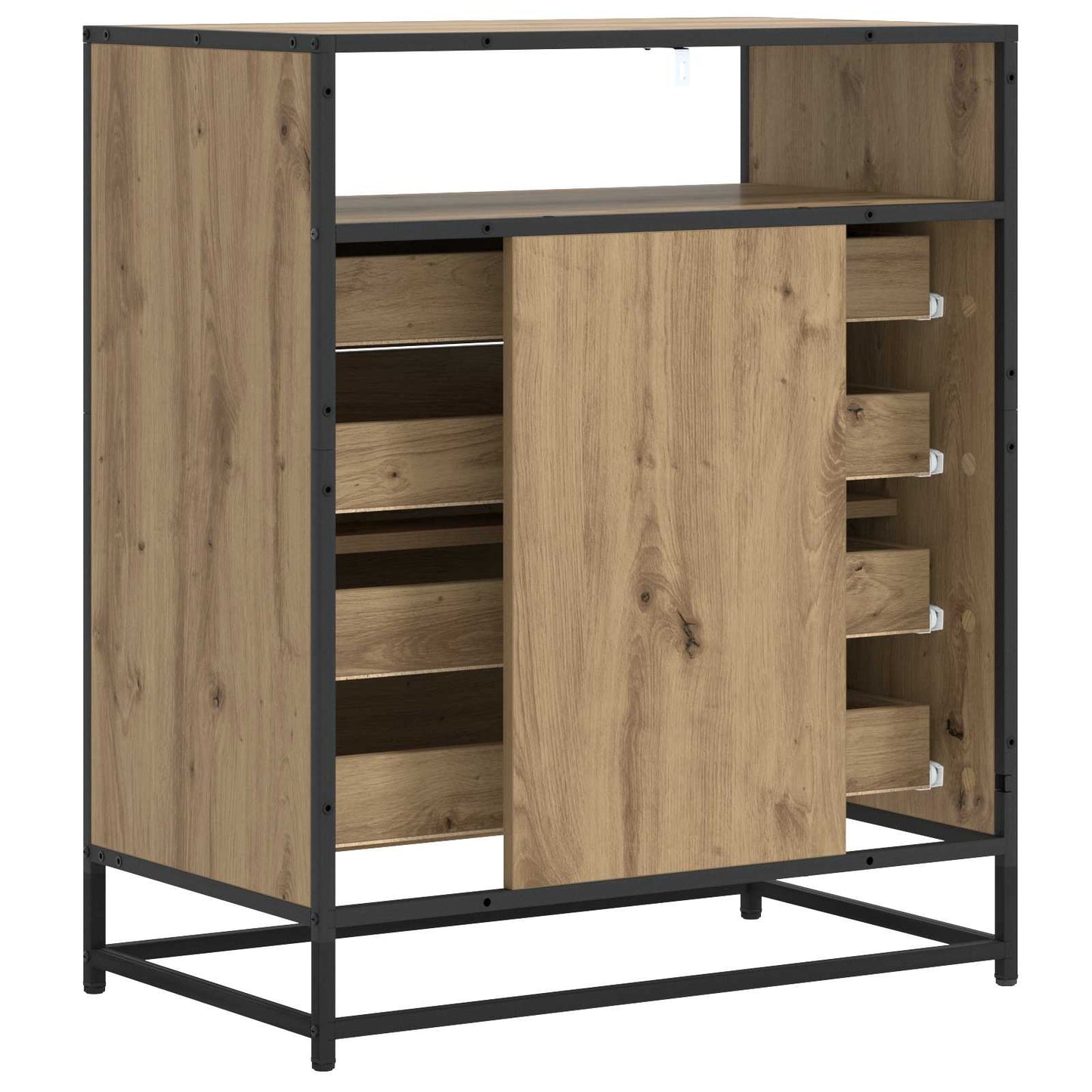 Skuffeskap 4-Skuff Artisan eik 70 x 41 x 83,5 cm Konstruert tre