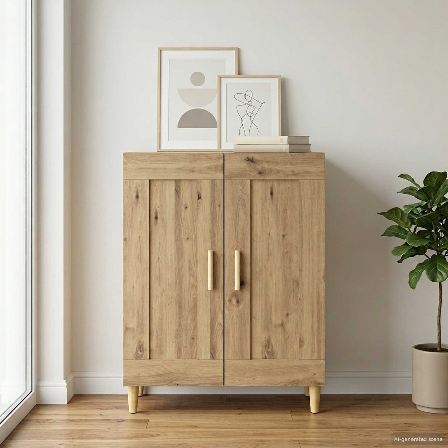 Serviesskap Artisan eik 69,5 x 34 x 90 cm Konstruert tre