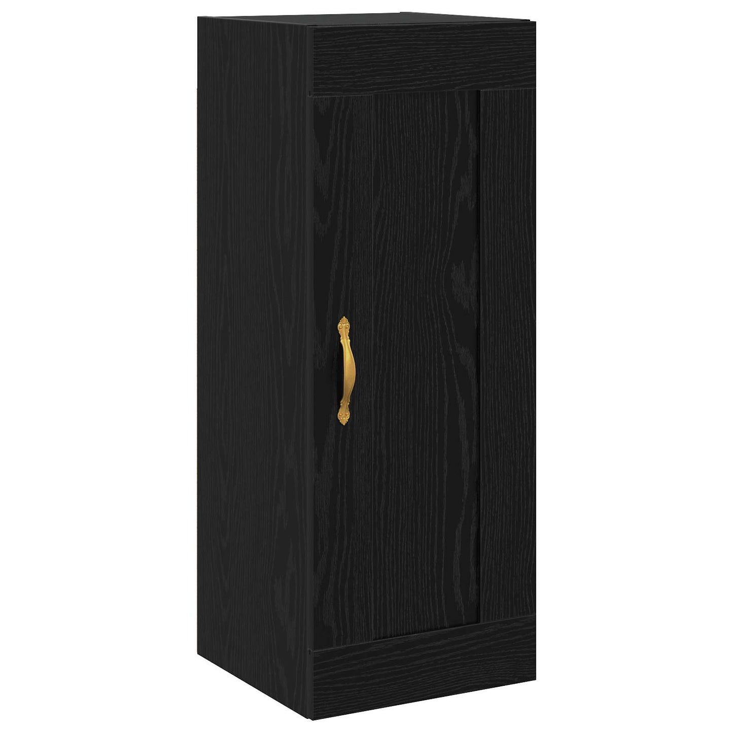 Veggskap Svart eik 34,5 x 34 x 90 cm Konstruert tre