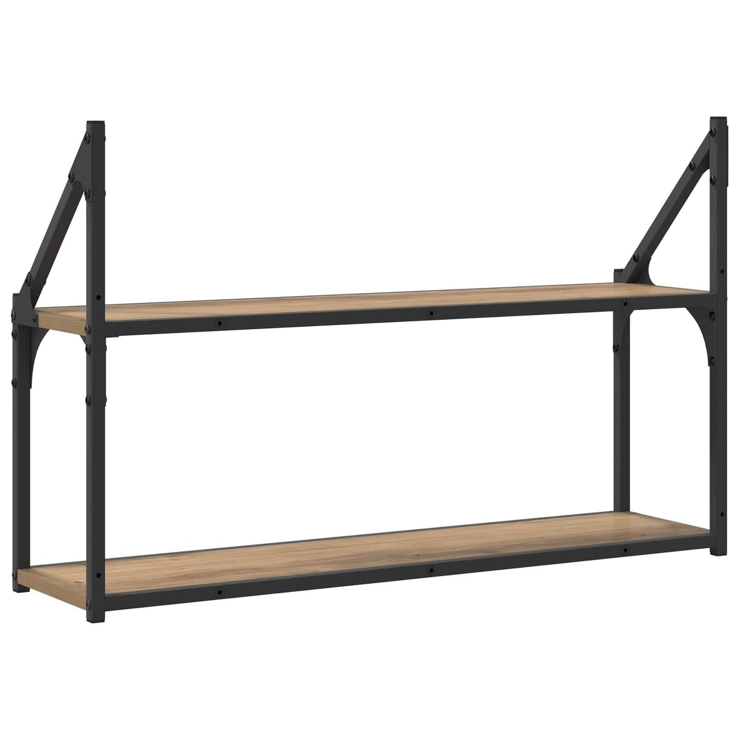 Vegghylle Veggmontert Artisan eik 80 x 21 x 51 cm metall PB