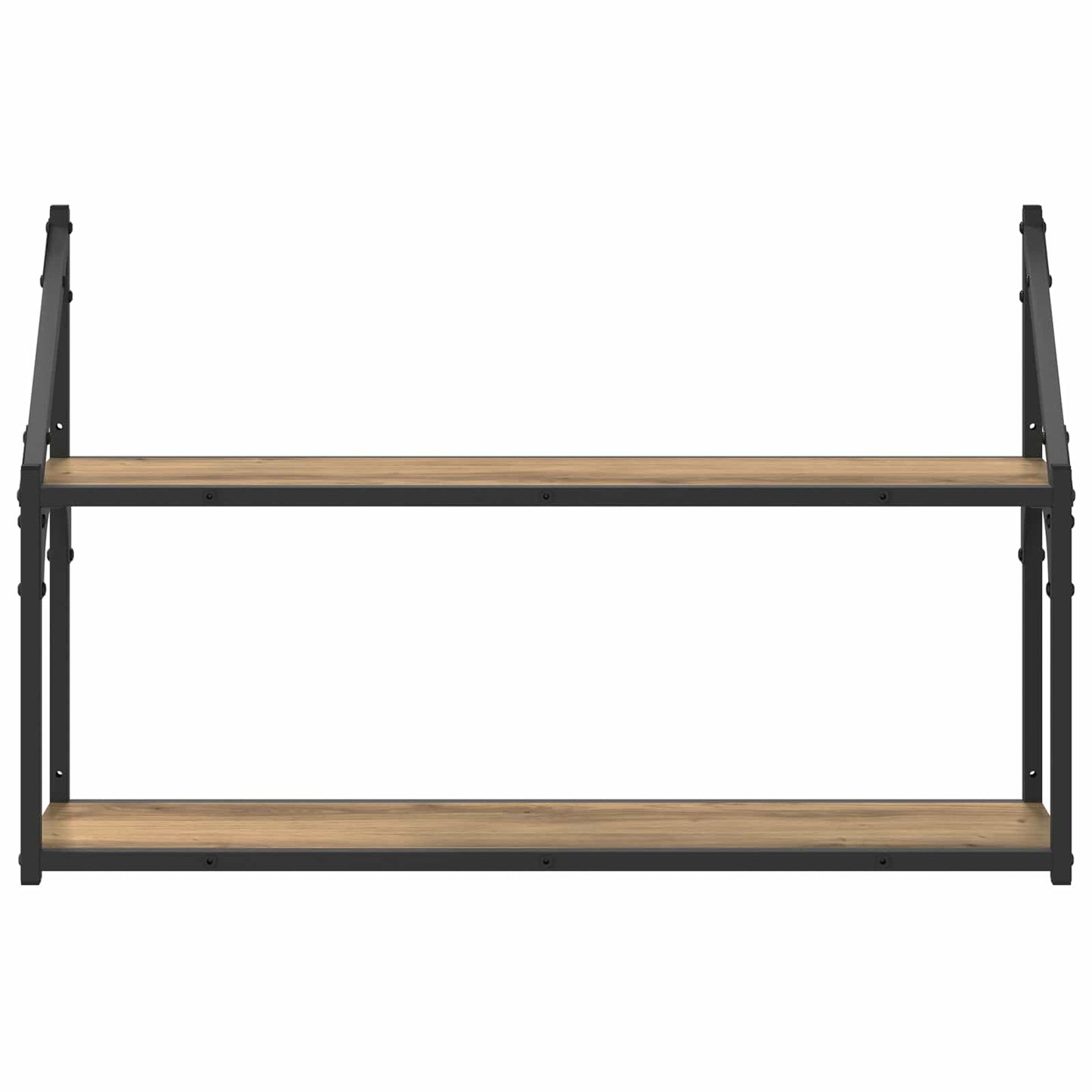 Vegghylle Veggmontert Artisan eik 80 x 21 x 51 cm metall PB